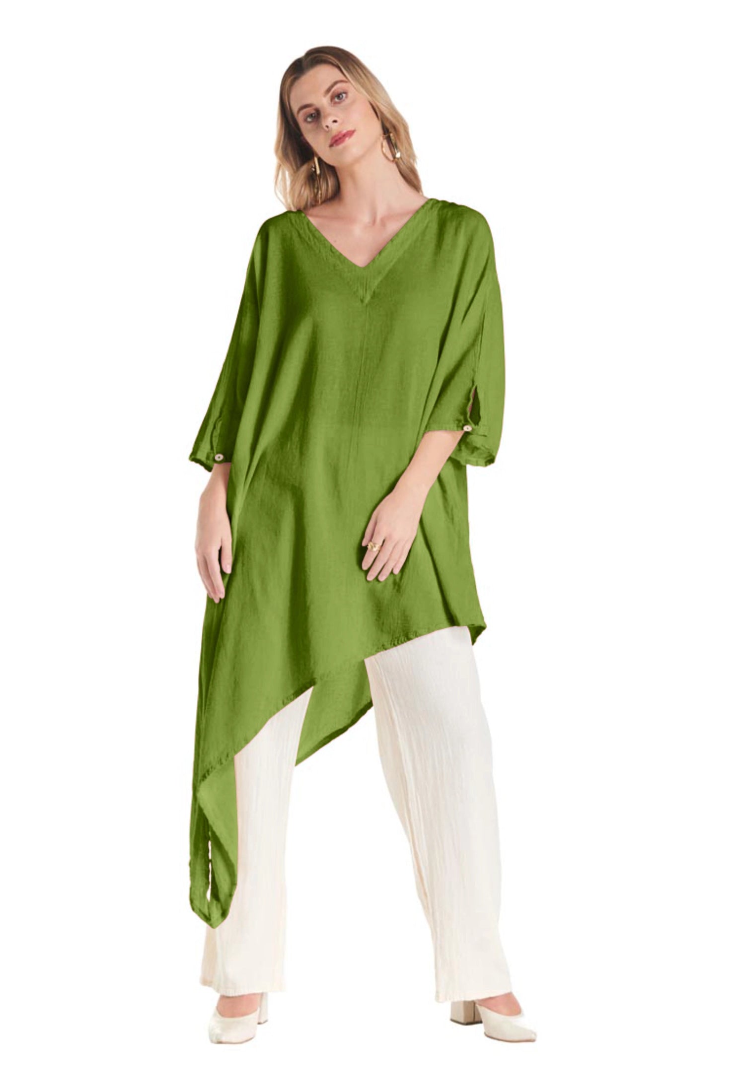 Drama Cotton Gauze Blouse - Final Sale-Oh My Gauze