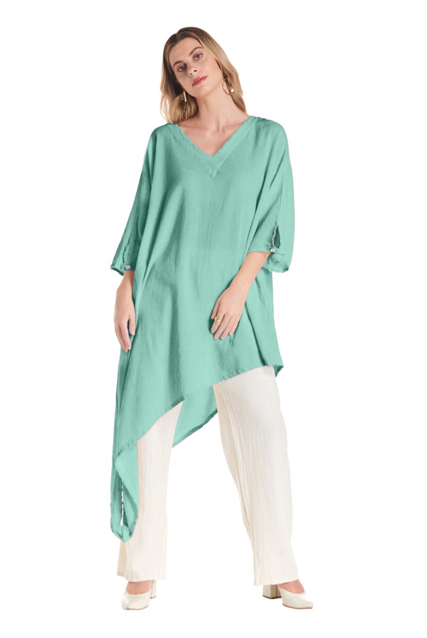 Drama Cotton Gauze Blouse - Final Sale-Oh My Gauze