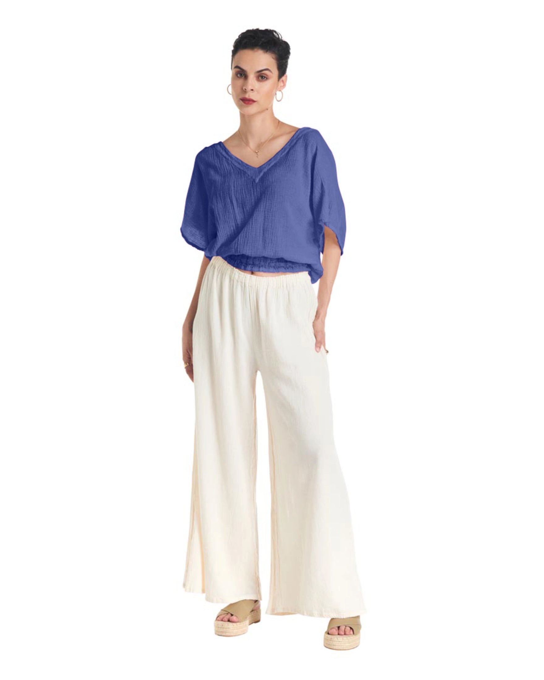 Romane Cotton Gauze Blouse-Oh My Gauze