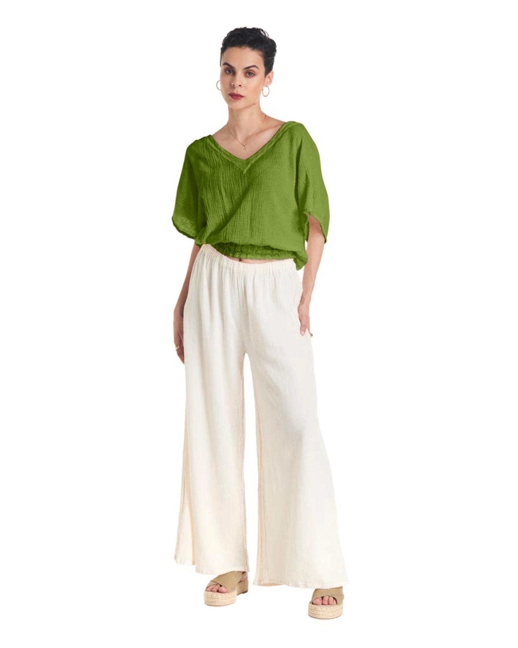 Romane Cotton Gauze Blouse-Oh My Gauze