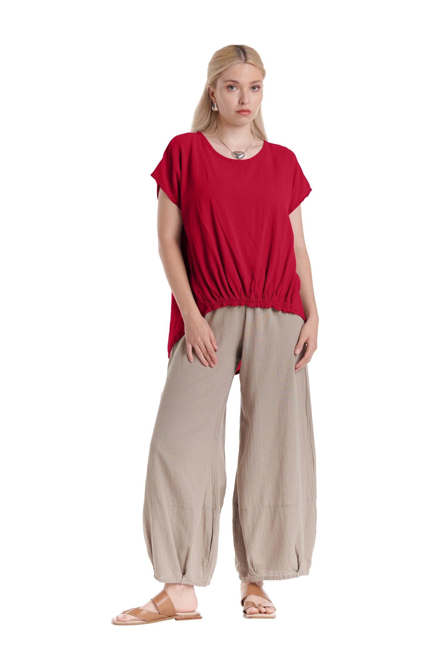 Ava Cotton Gauze Blouse – New Arrival-Oh My Gauze