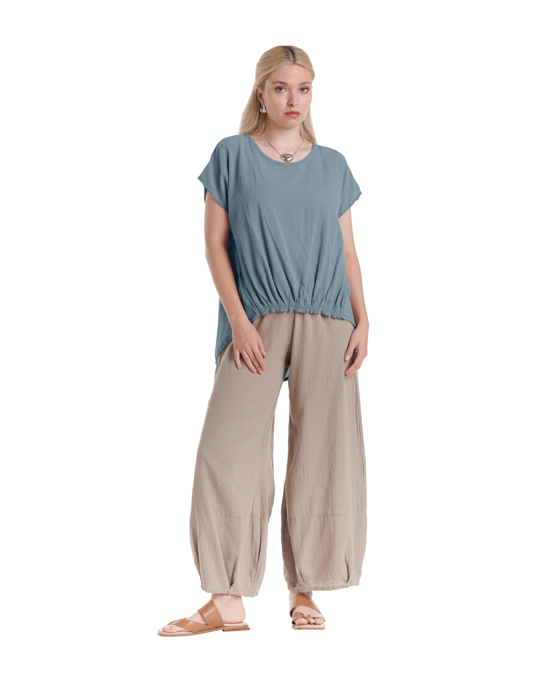 Ava Cotton Gauze Blouse – New Arrival-Oh My Gauze