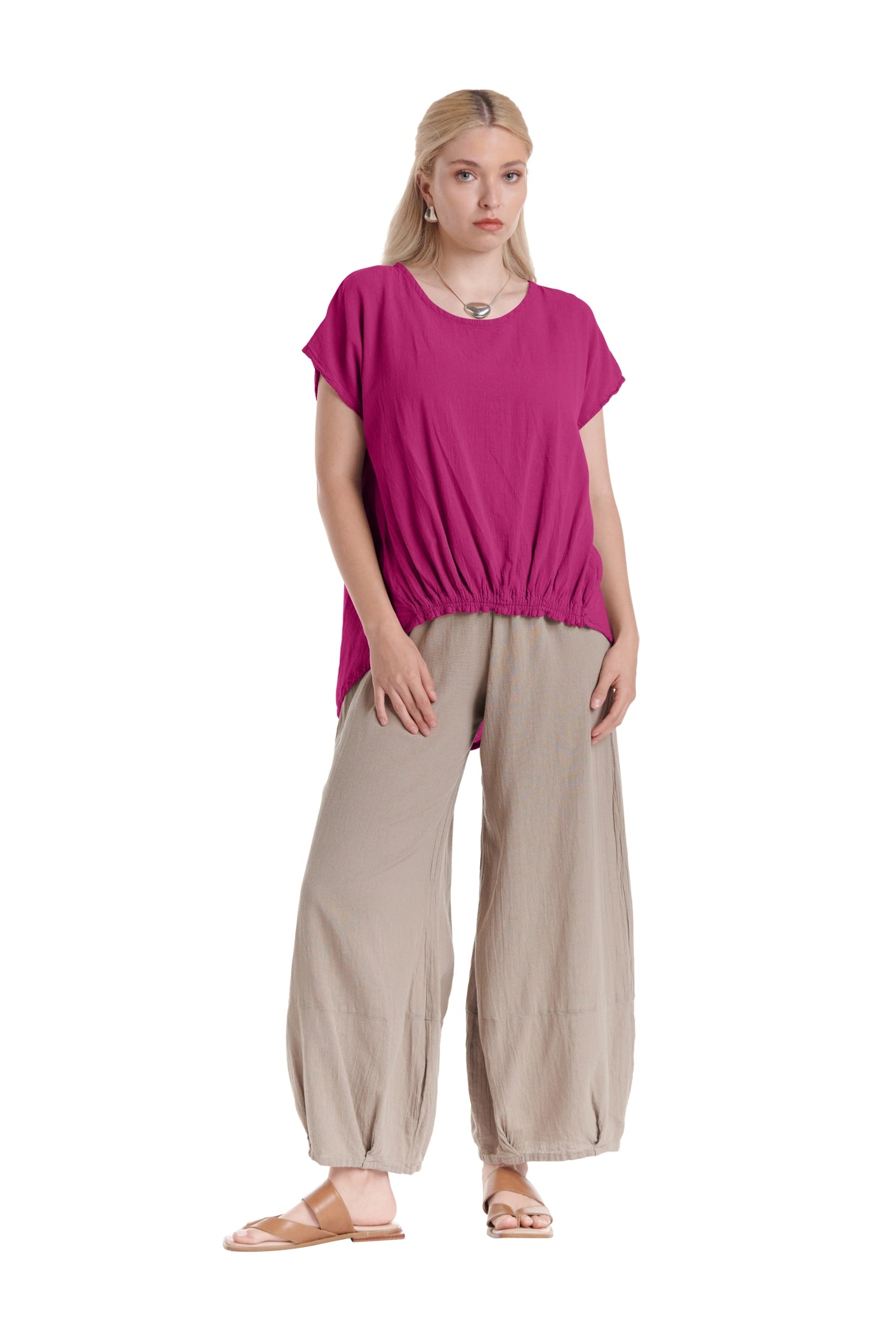 Ava Cotton Gauze Blouse – New Arrival-Oh My Gauze