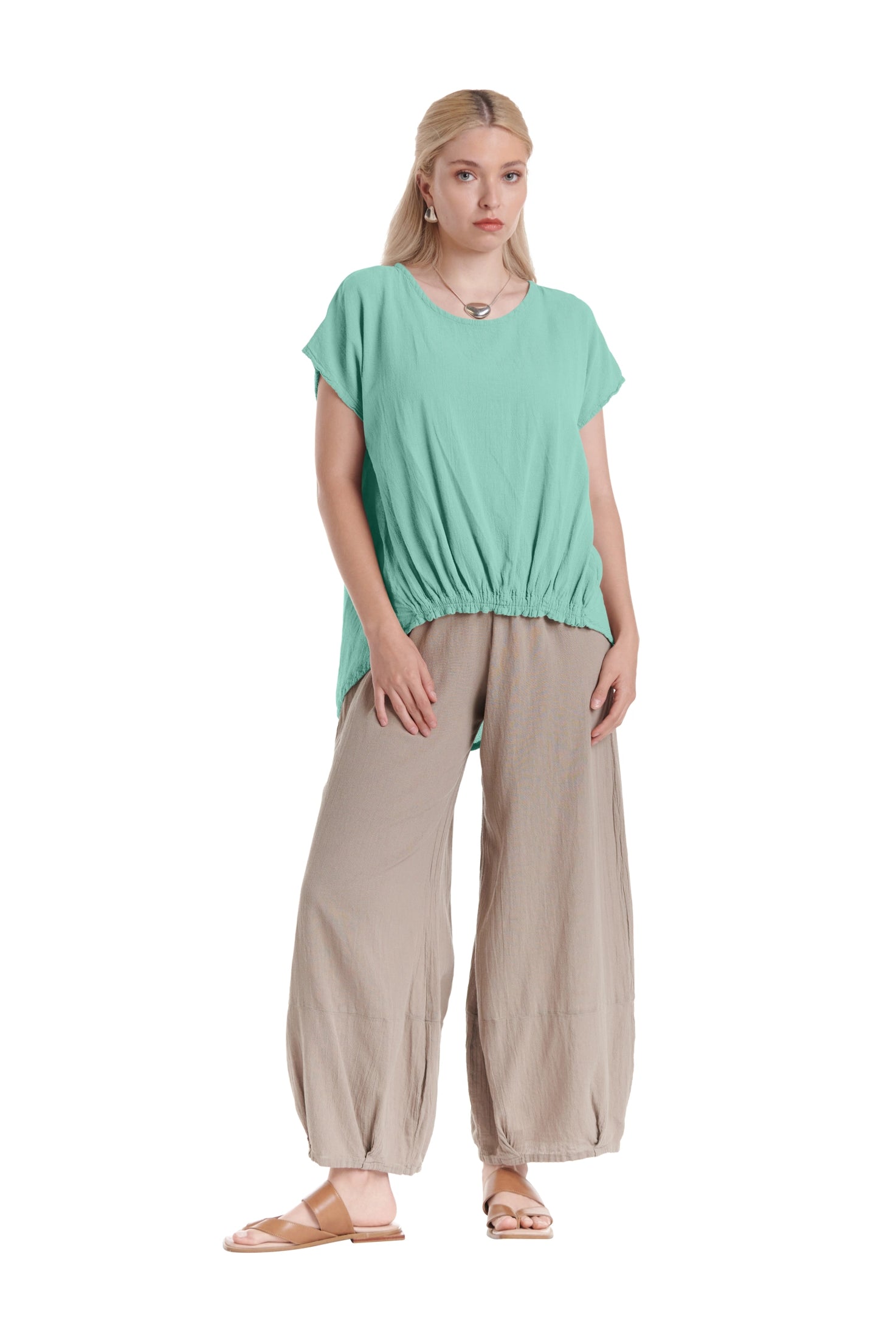 Ava Cotton Gauze Blouse – New Arrival-Oh My Gauze
