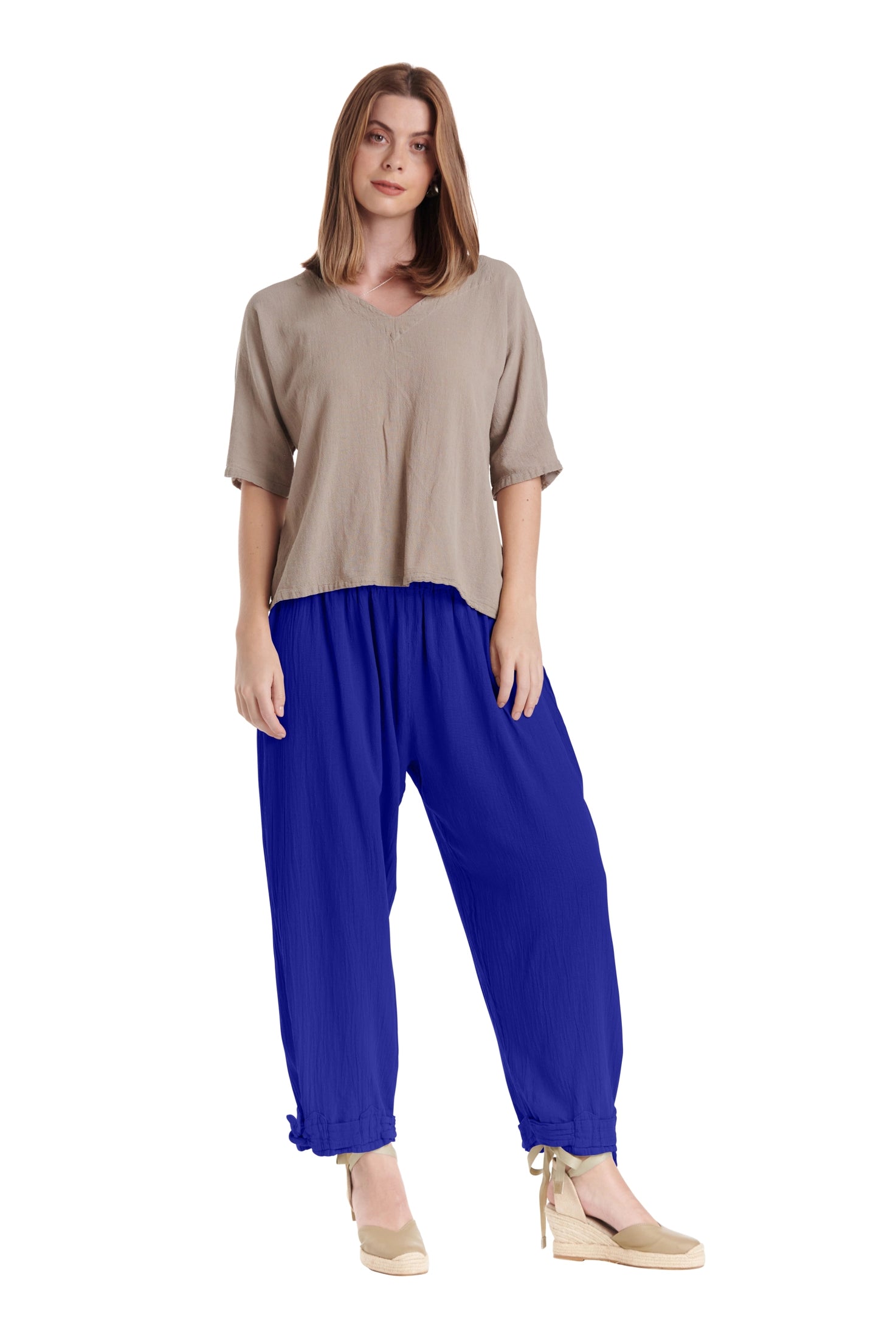 Bando Cotton Gauze Pants-Oh My Gauze