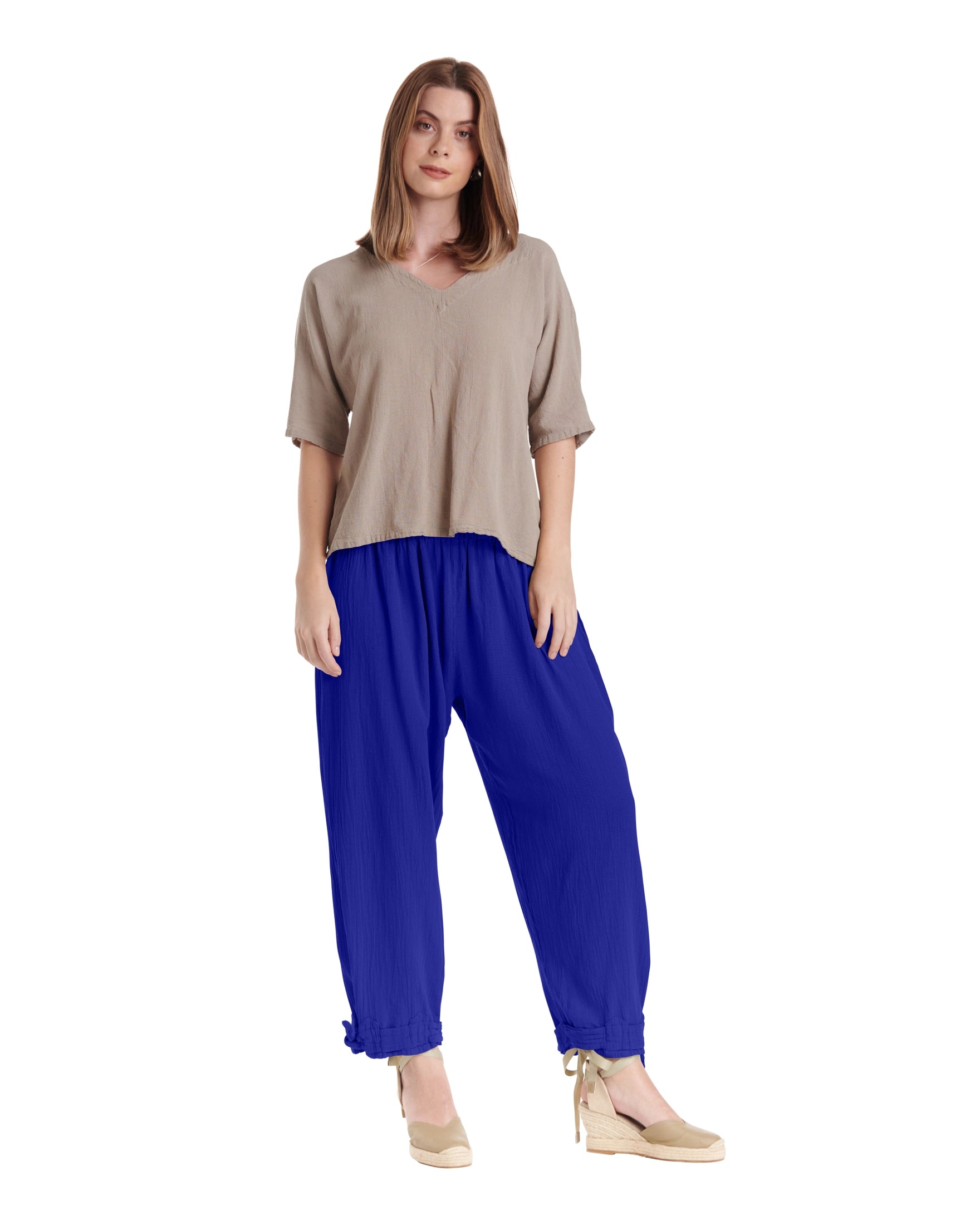 Bando Cotton Gauze Pants-Oh My Gauze