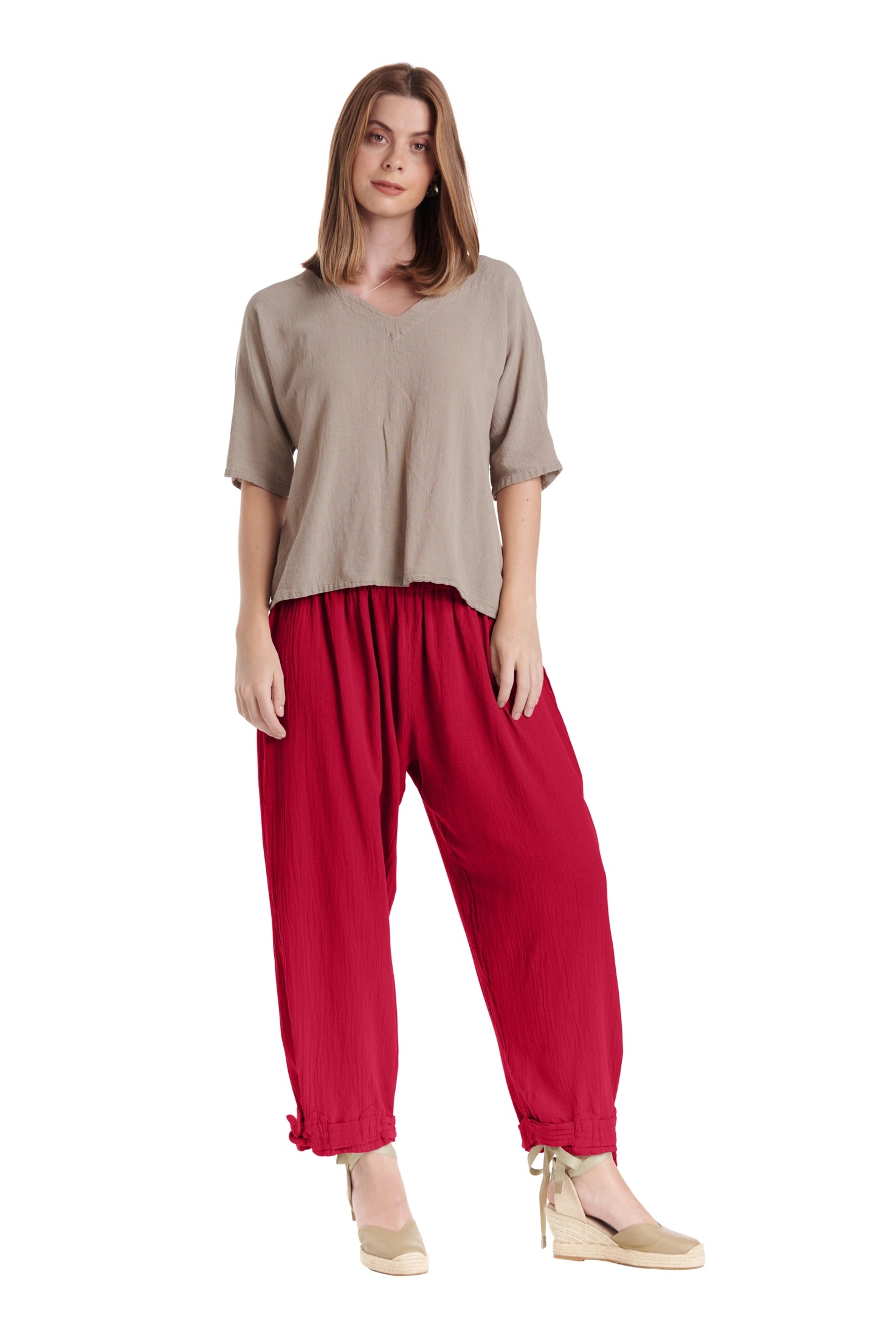 Bando Cotton Gauze Pants-Oh My Gauze