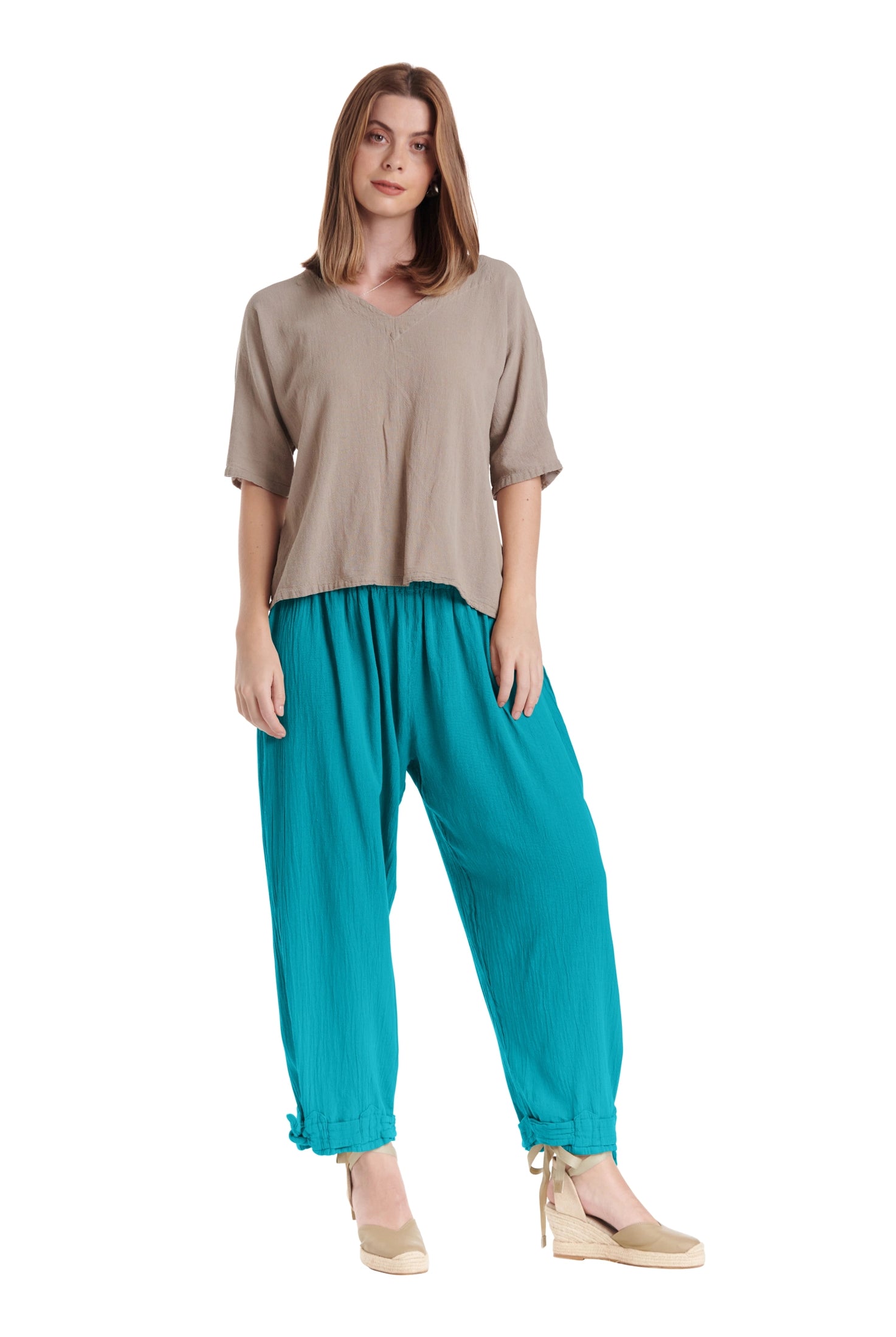 Bando Cotton Gauze Pants-Oh My Gauze