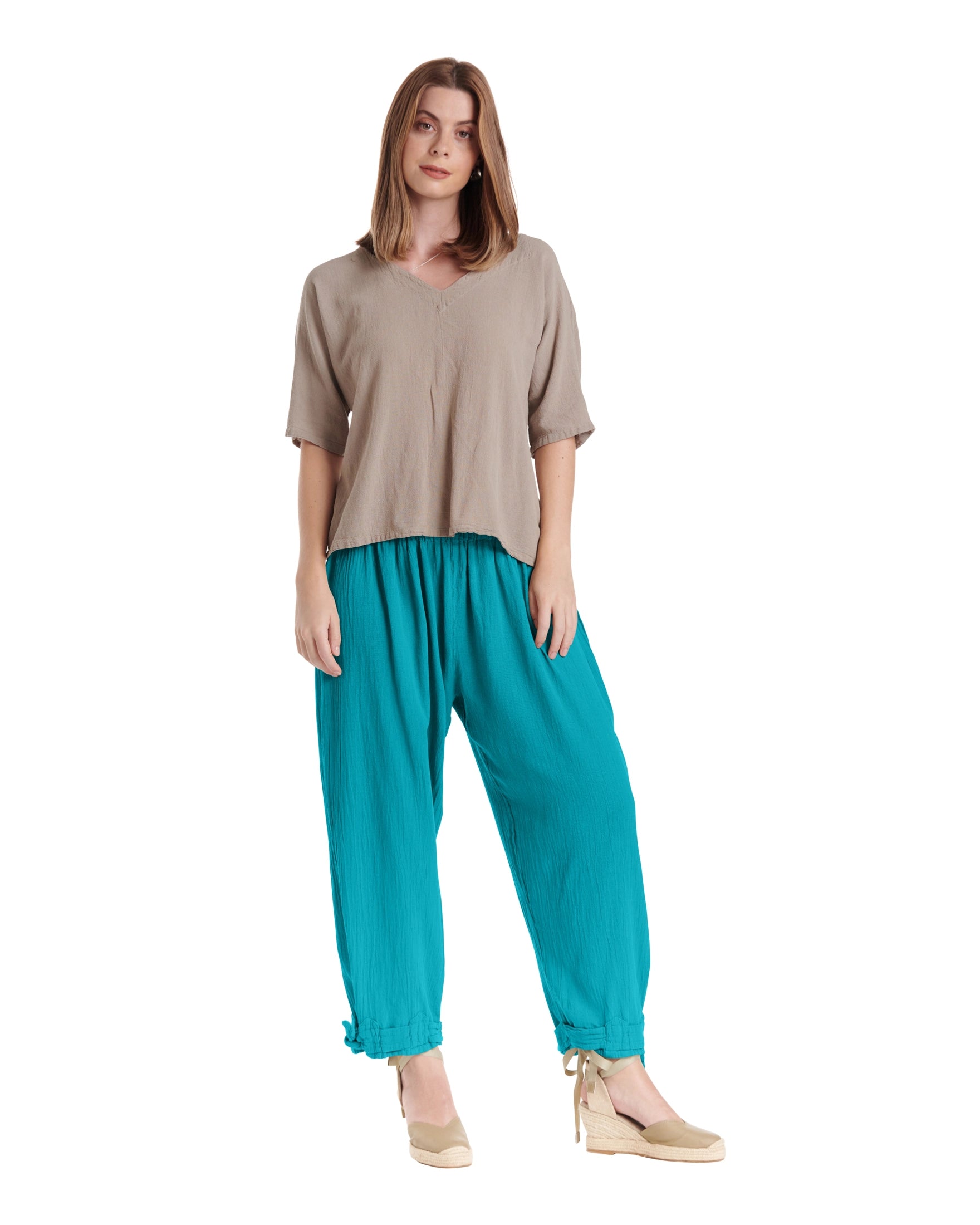 Bando Cotton Gauze Pants-Oh My Gauze