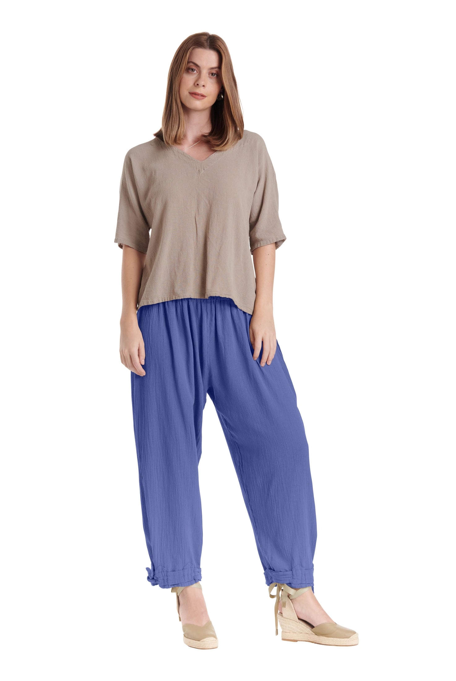Bando Cotton Gauze Pants-Oh My Gauze