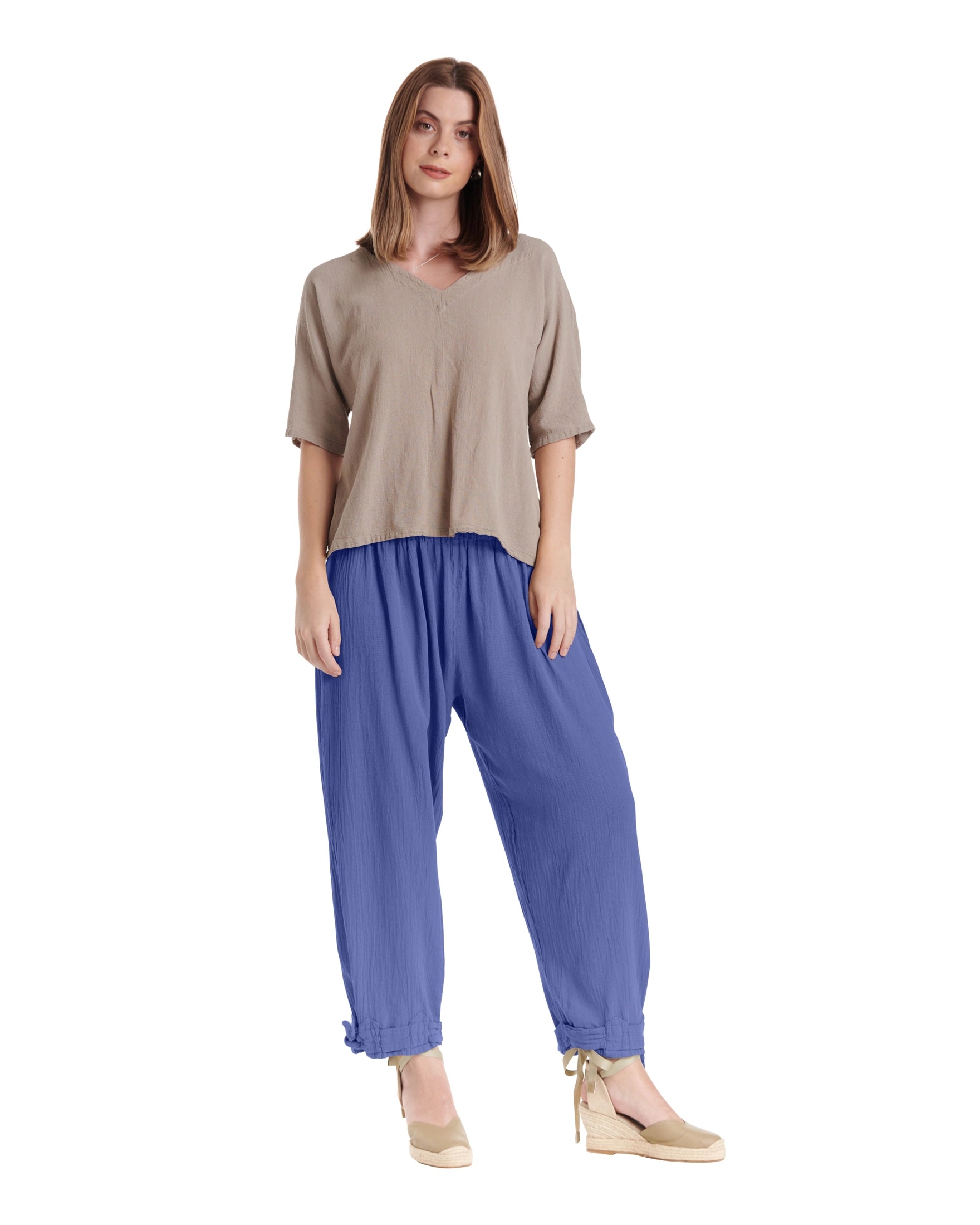 Bando Cotton Gauze Pants-Oh My Gauze