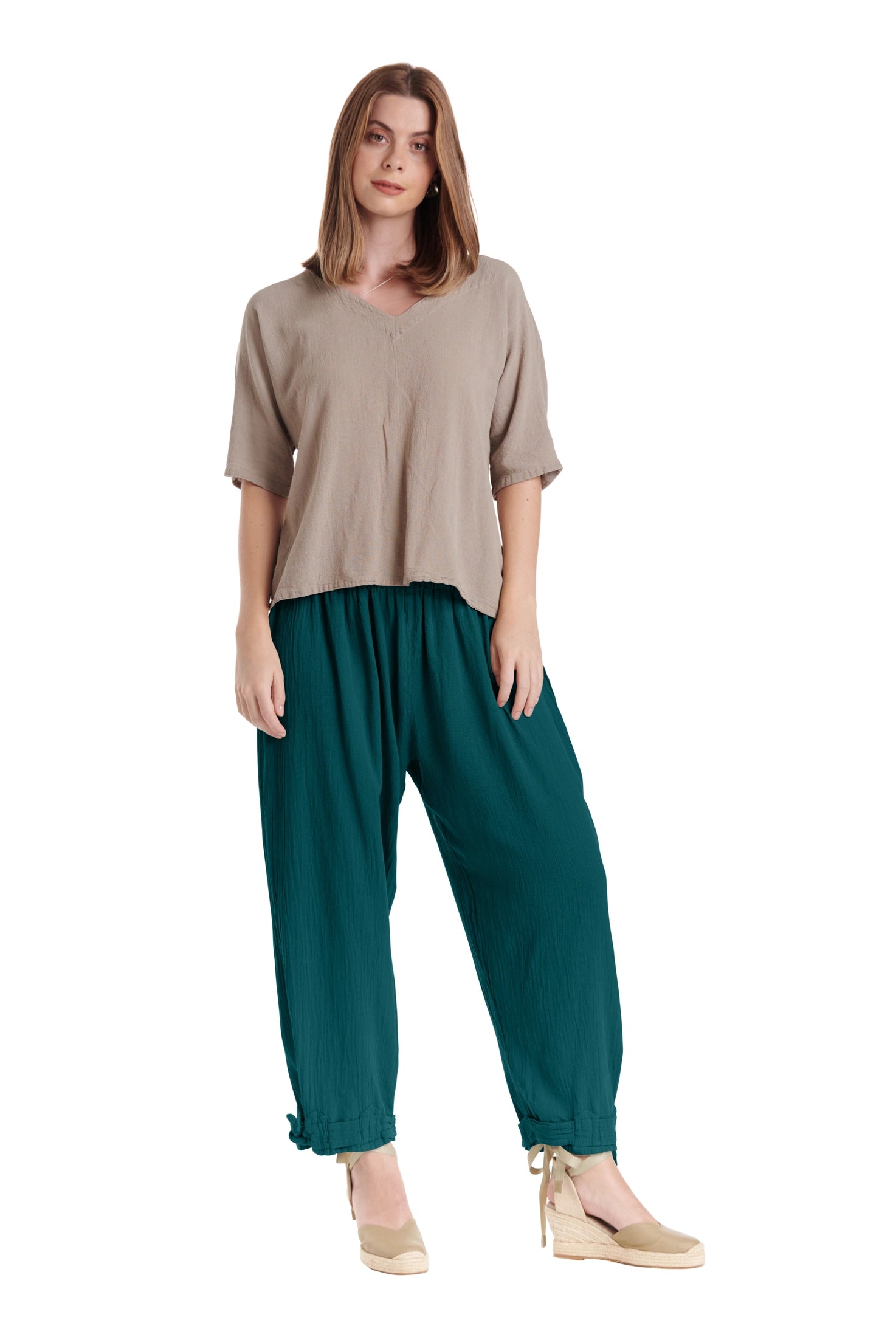 Bando Cotton Gauze Pants-Oh My Gauze