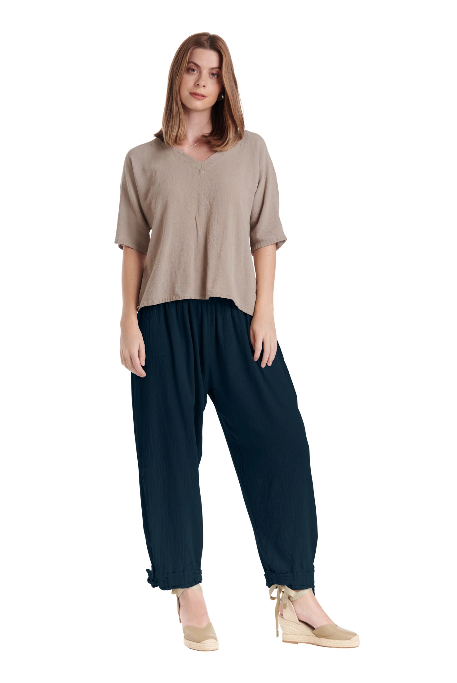 Bando Cotton Gauze Pants-Oh My Gauze