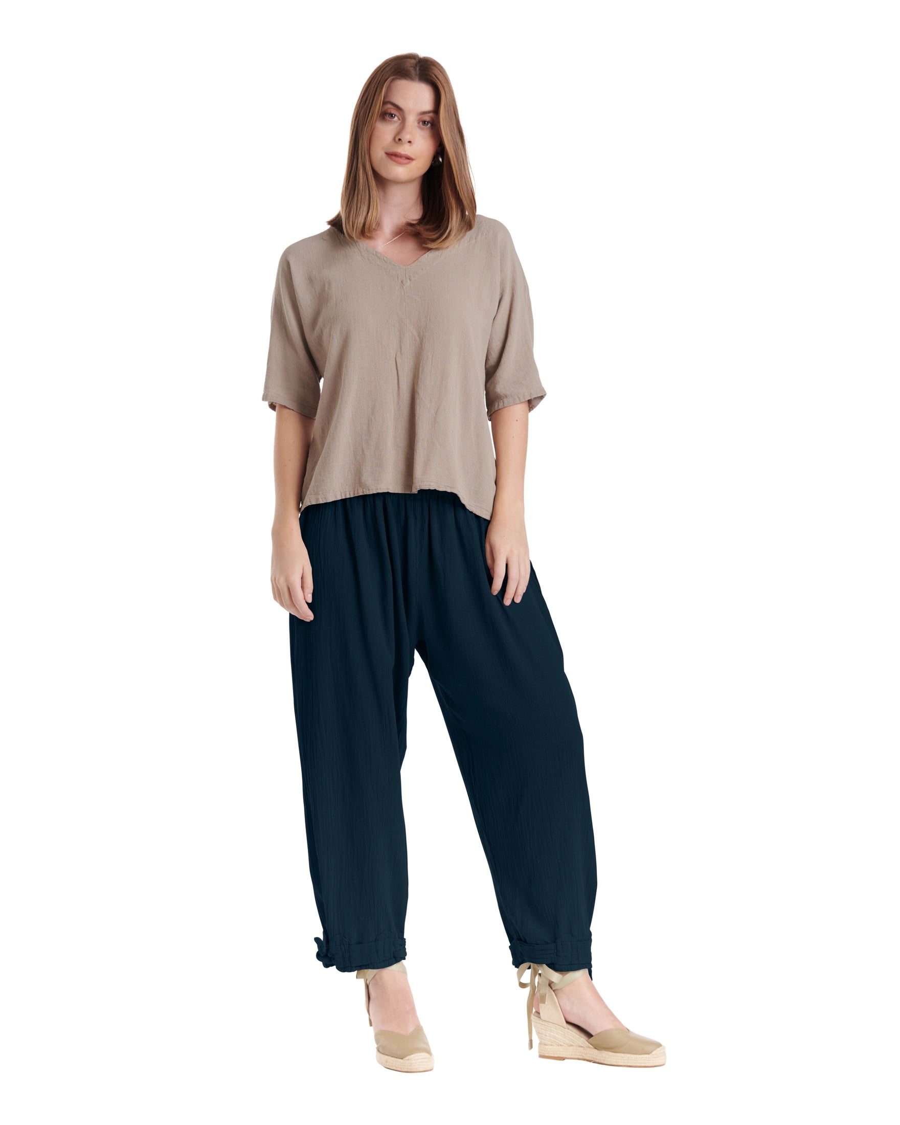 Bando Cotton Gauze Pants-Oh My Gauze
