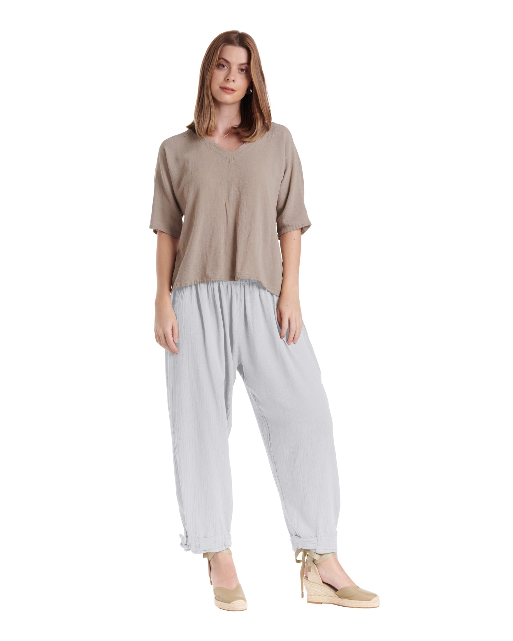 Bando Cotton Gauze Pants-Oh My Gauze