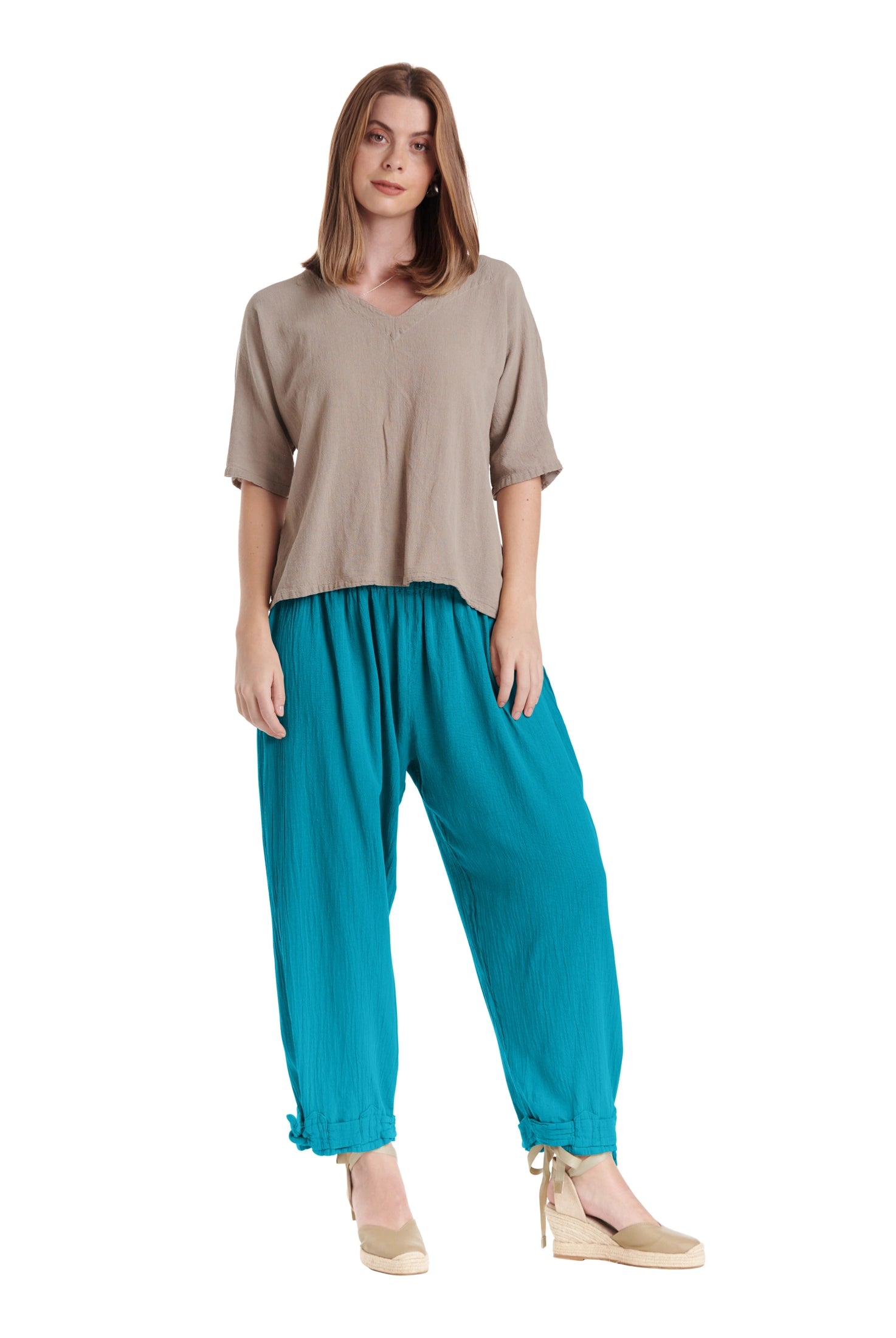 Bando Cotton Gauze Pants-Oh My Gauze