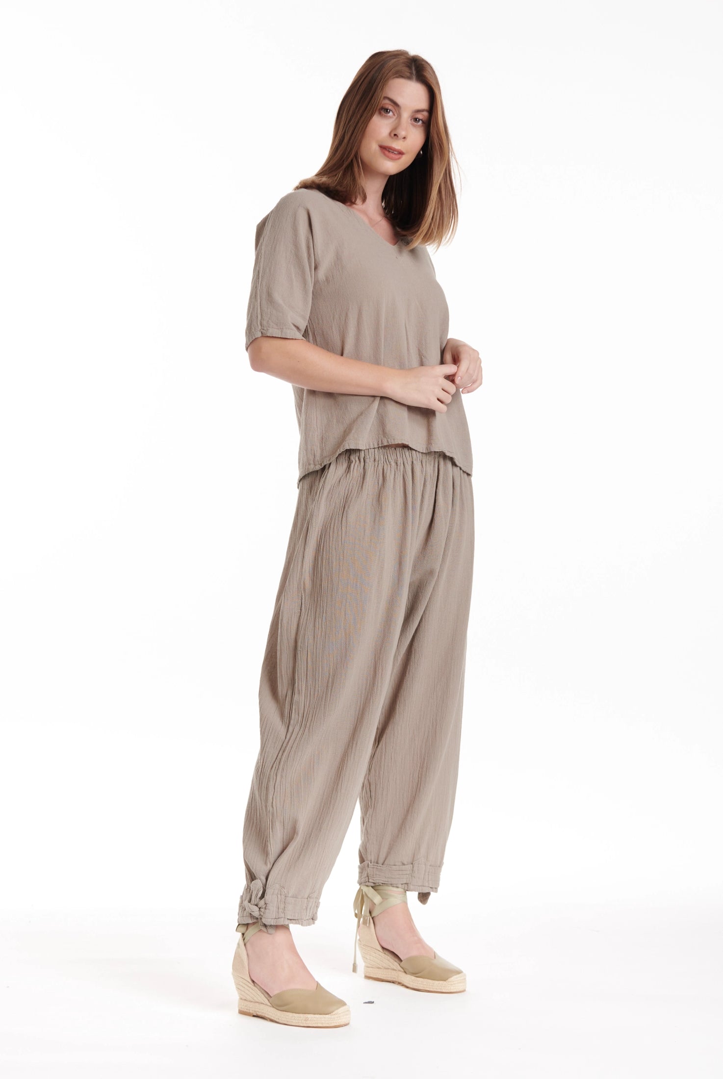 Bando Cotton Gauze Pants-Oh My Gauze