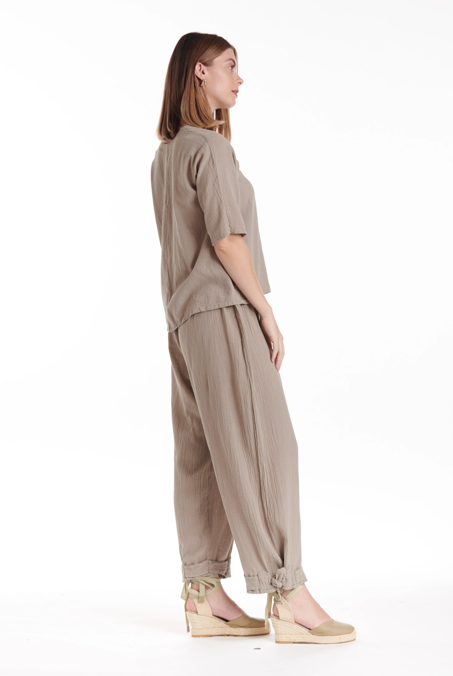 Bando Cotton Gauze Pants-Oh My Gauze