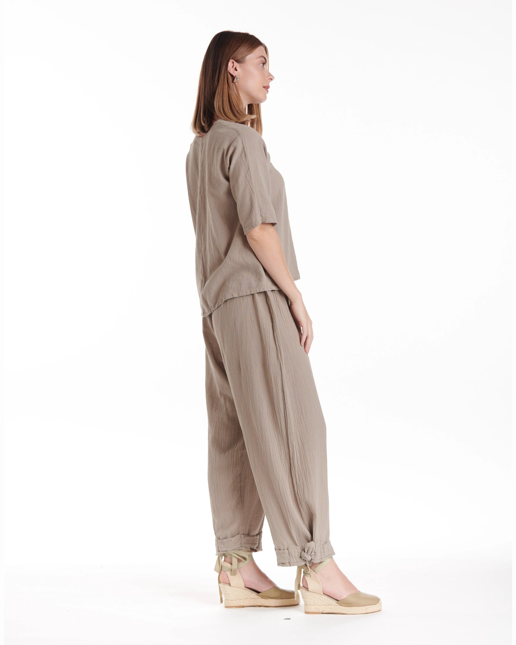 Bando Cotton Gauze Pants-Oh My Gauze