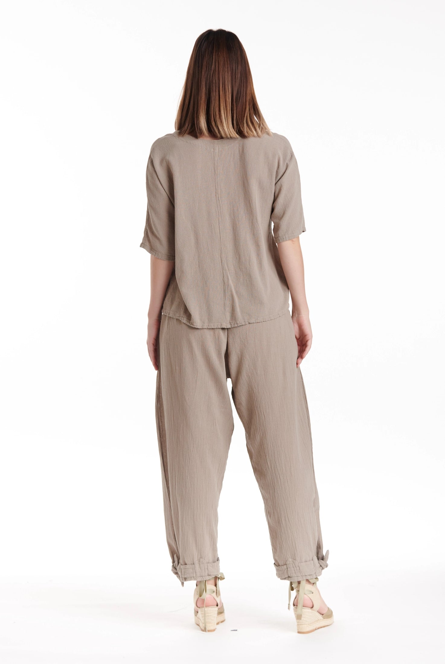 Bando Cotton Gauze Pants-Oh My Gauze