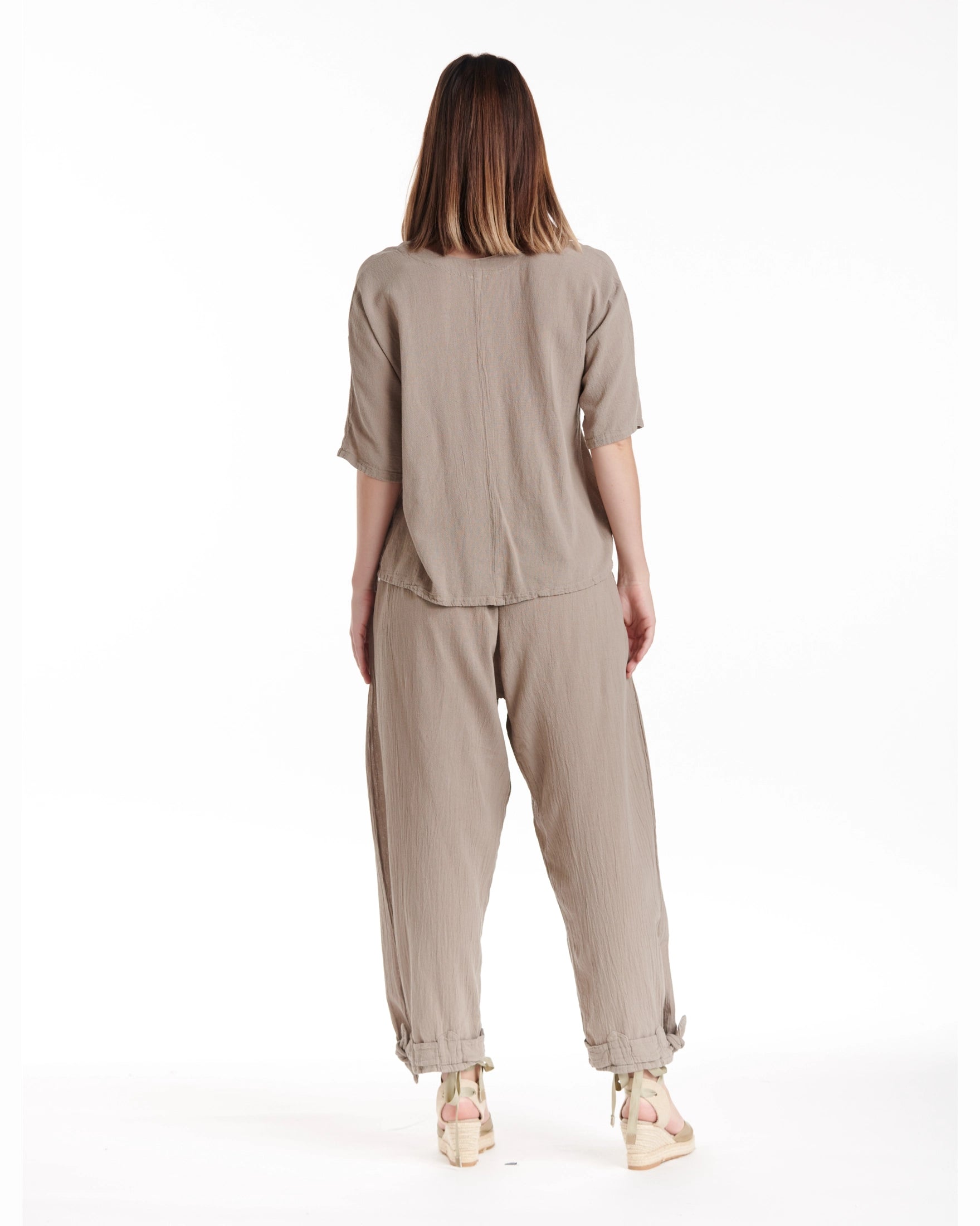 Bando Cotton Gauze Pants-Oh My Gauze