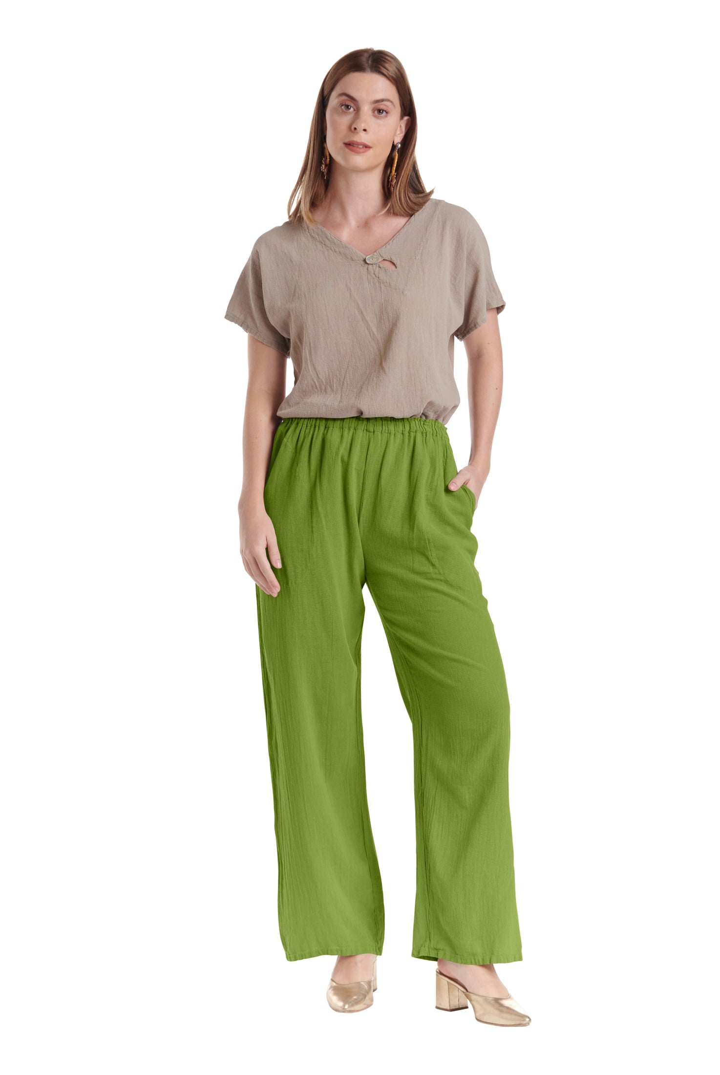 Basic Cotton Gauze Pants-Oh My Gauze