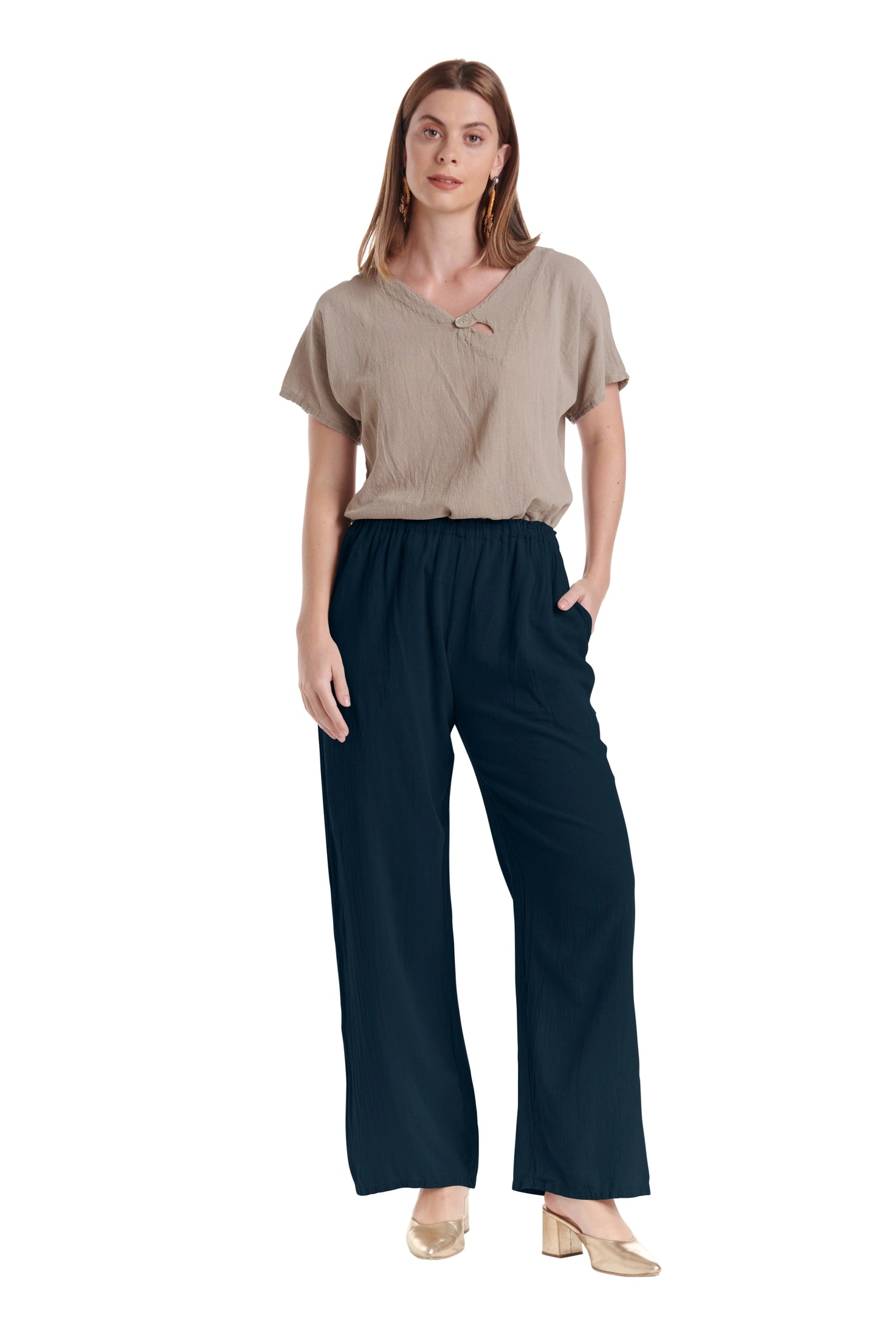 Basic Cotton Gauze Pants-Oh My Gauze