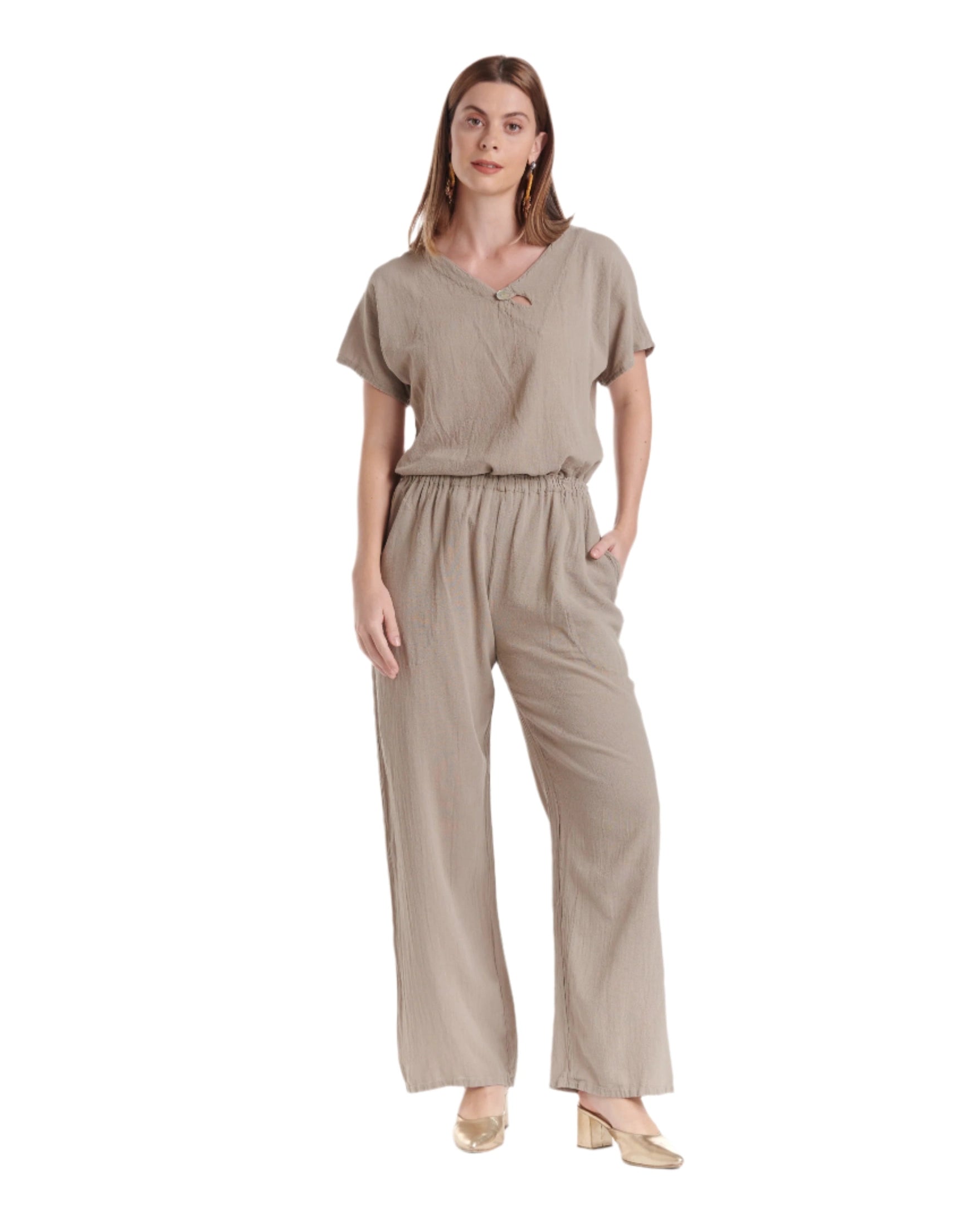Basic Cotton Gauze Pants-Oh My Gauze