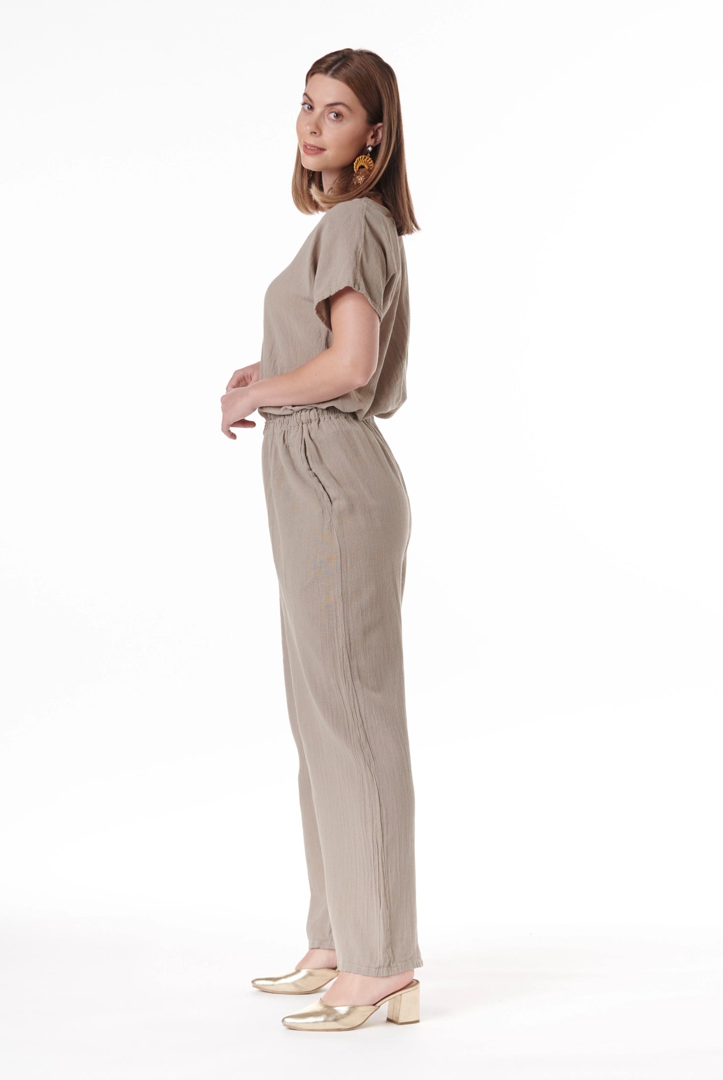 Basic Cotton Gauze Pants-Oh My Gauze