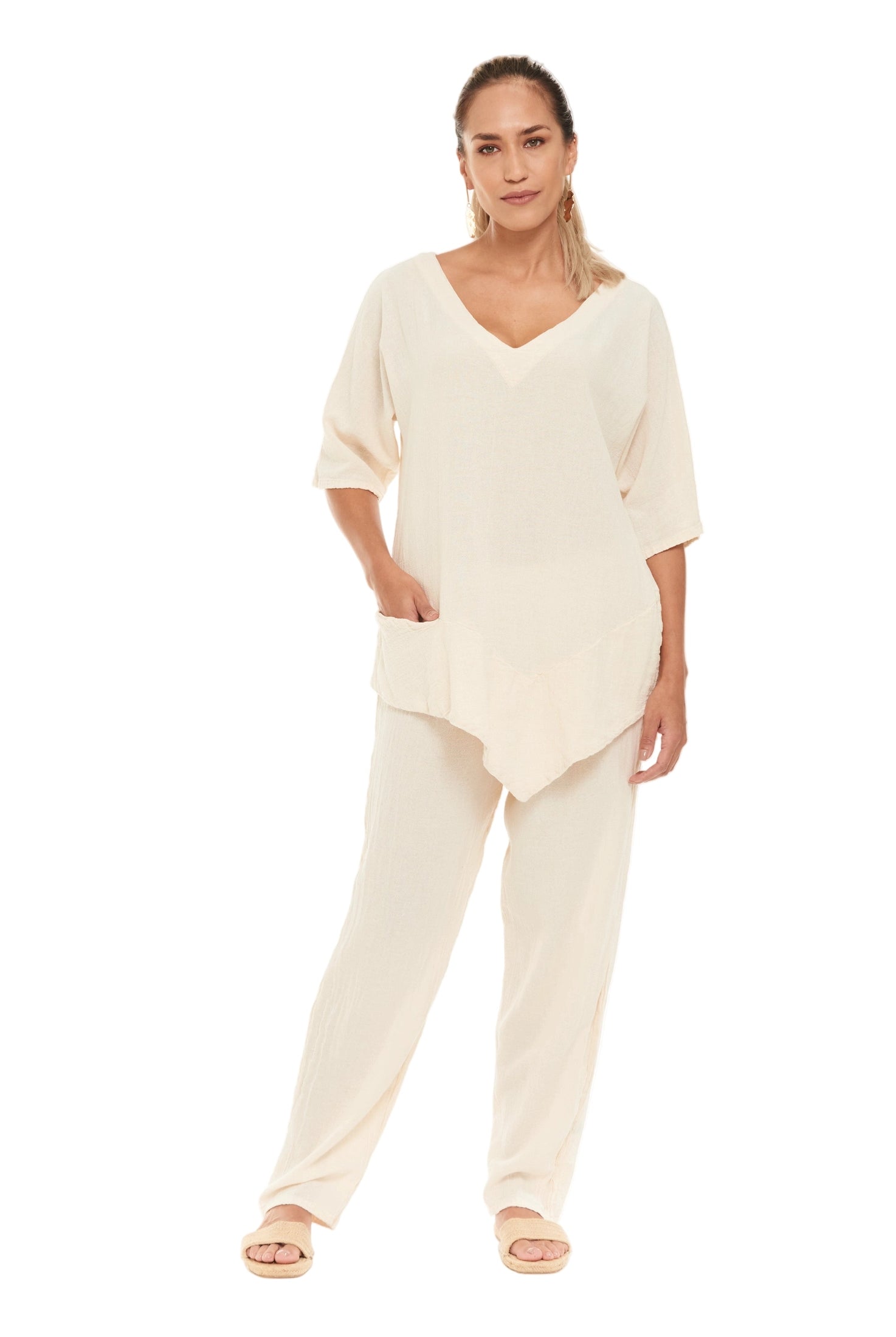 Bayou Cotton Gauze Blouse – Final Sale-Oh My Gauze