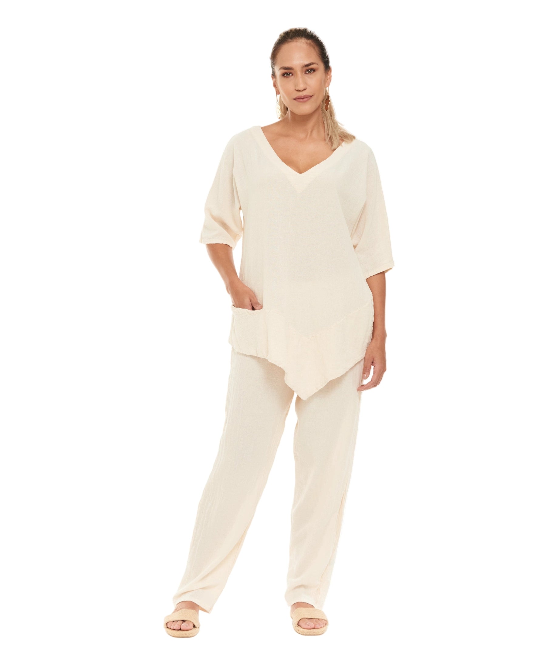 Bayou Cotton Gauze Blouse – Final Sale-Oh My Gauze