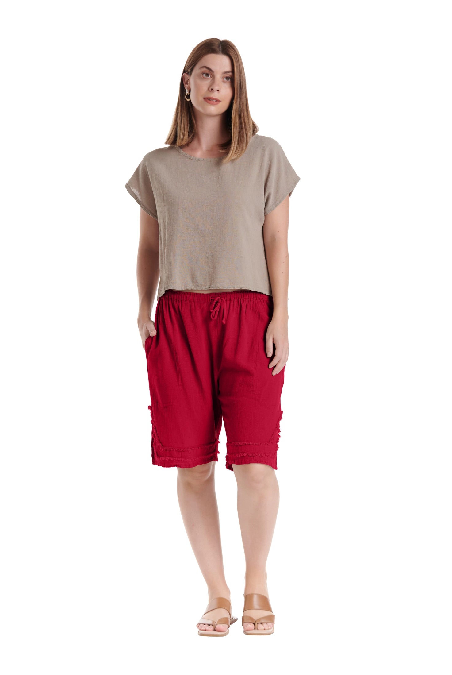 Bermuda Cotton Gauze Shorts – New Arrival-Oh My Gauze