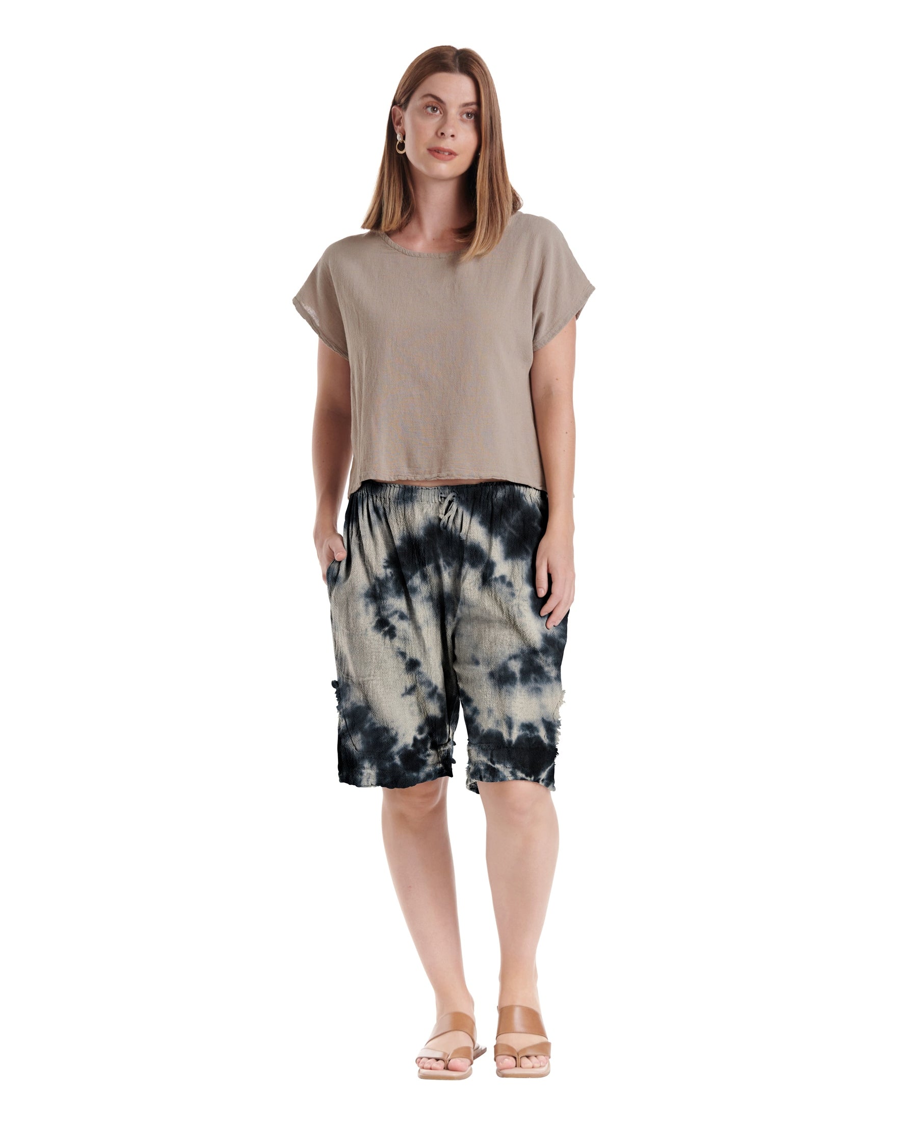 Bermuda Cotton Gauze Shorts-Oh My Gauze