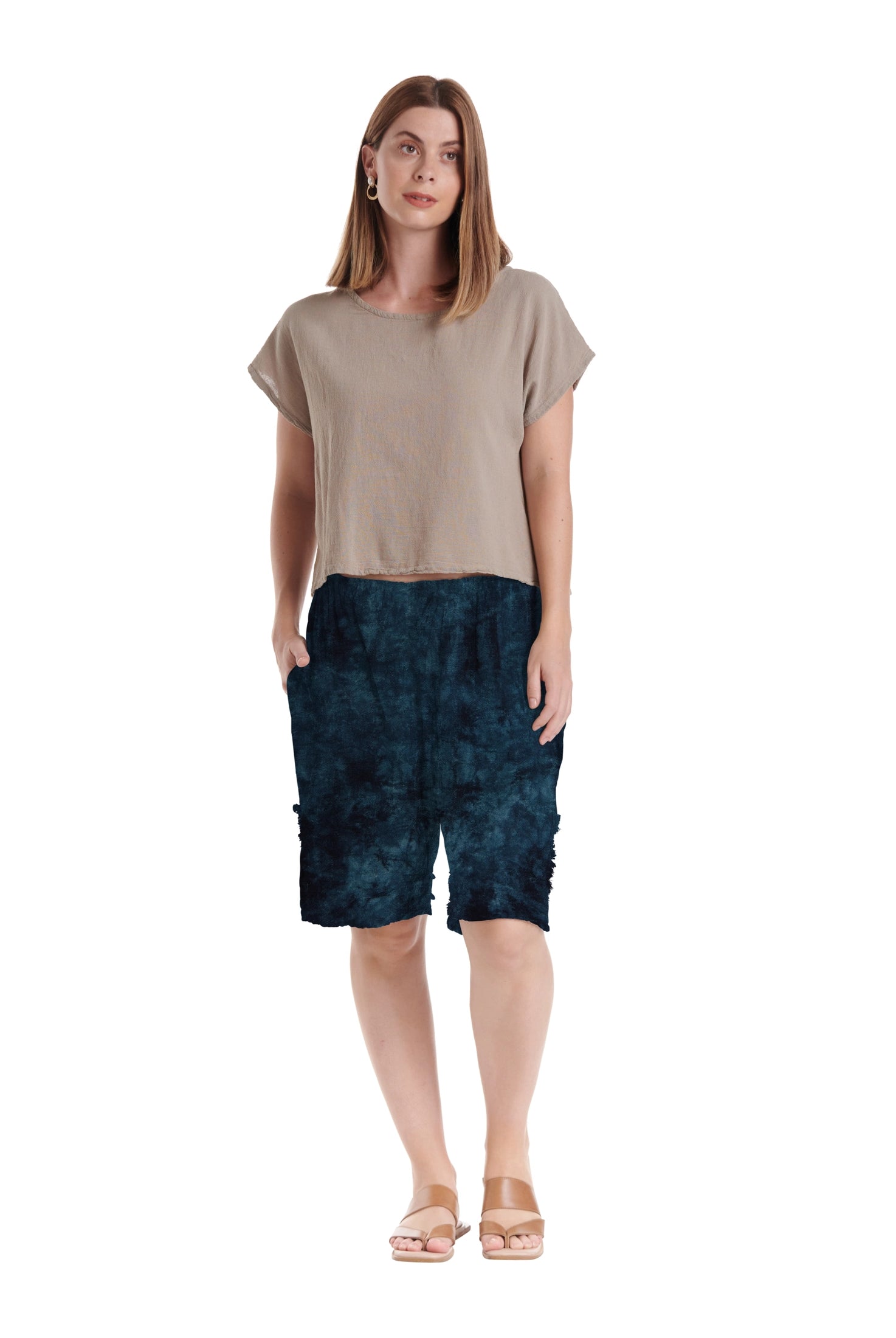 Bermuda Cotton Gauze Shorts – New Arrival-Oh My Gauze