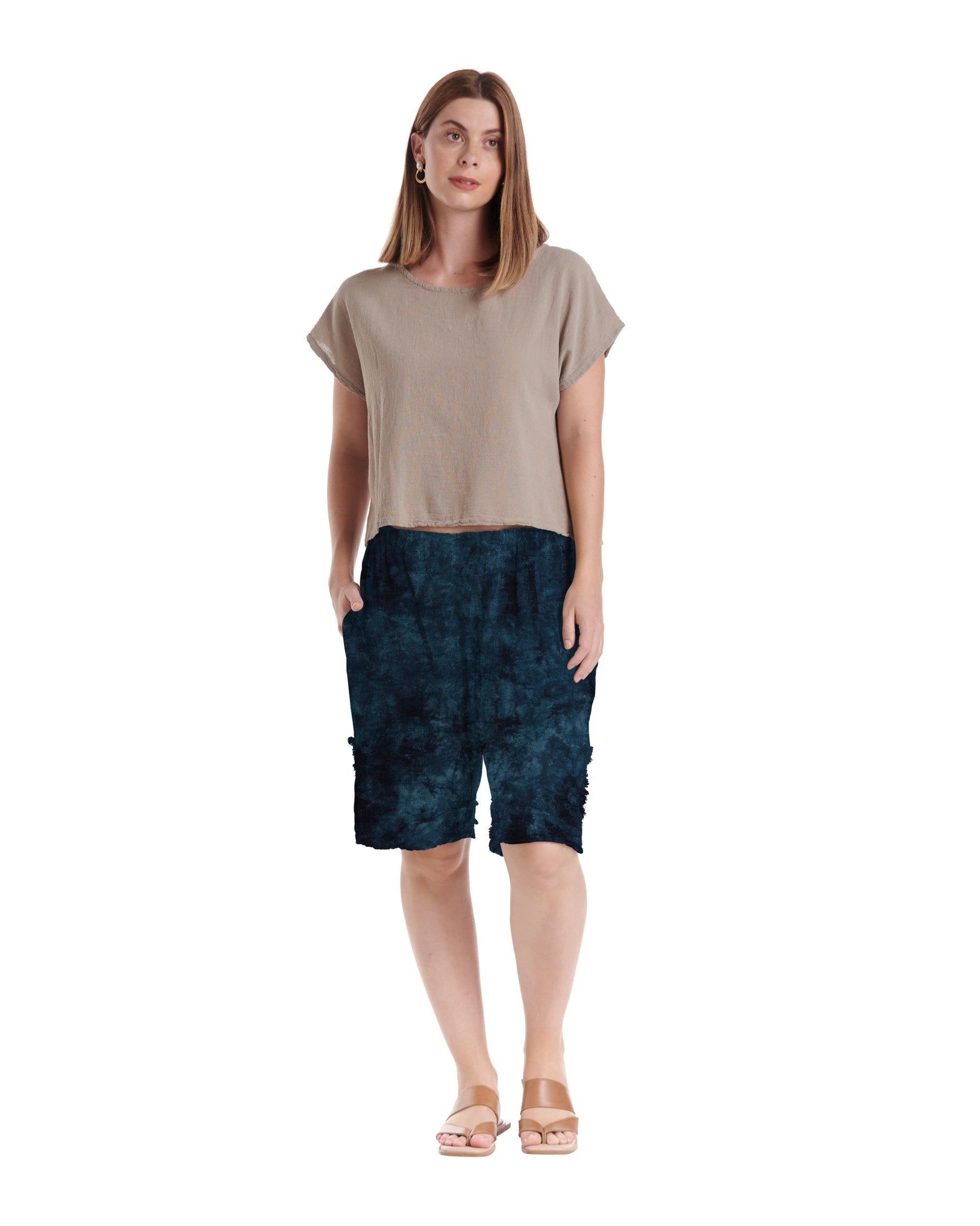 Bermuda Cotton Gauze Shorts-Oh My Gauze