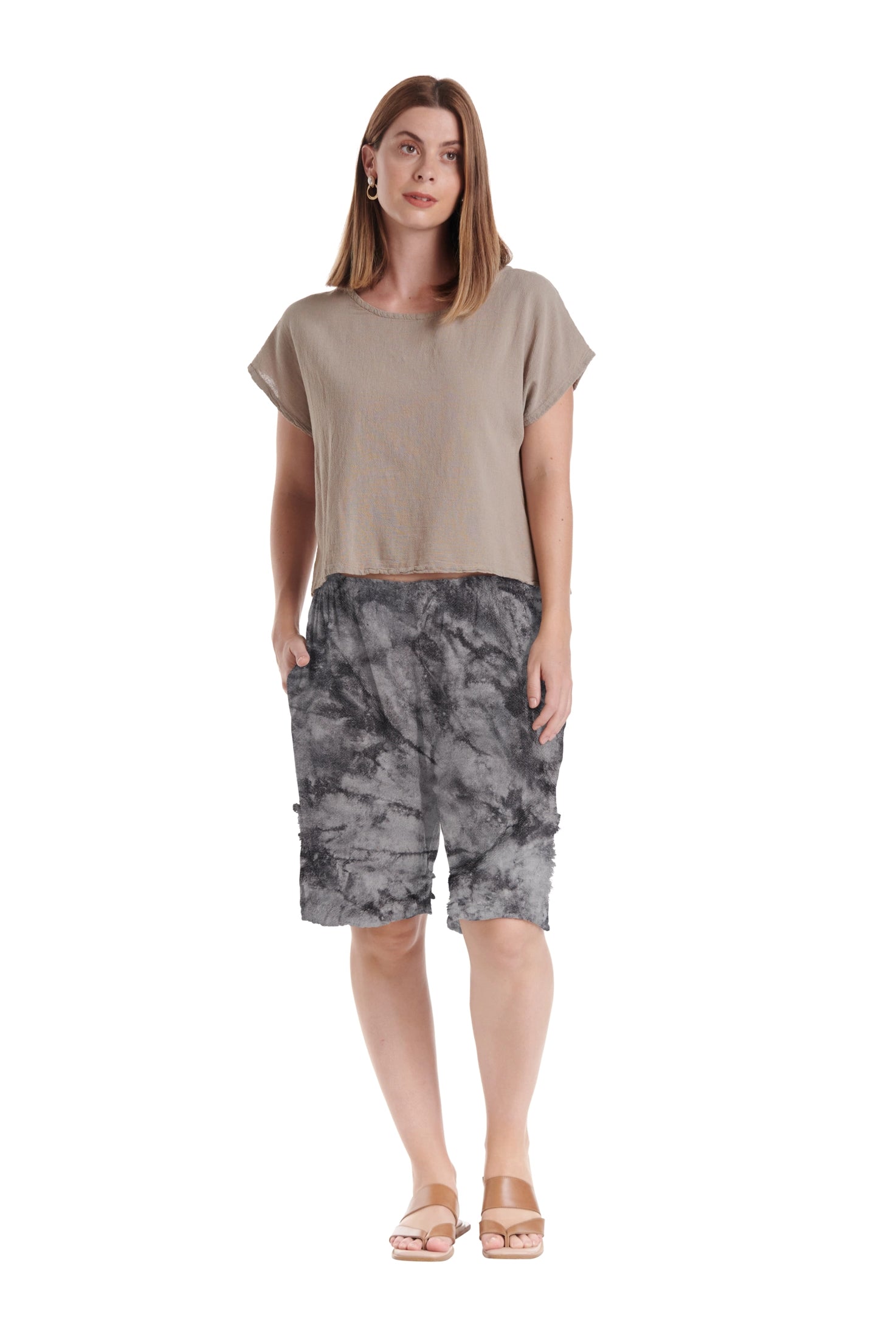 Bermuda Cotton Gauze Shorts – New Arrival-Oh My Gauze