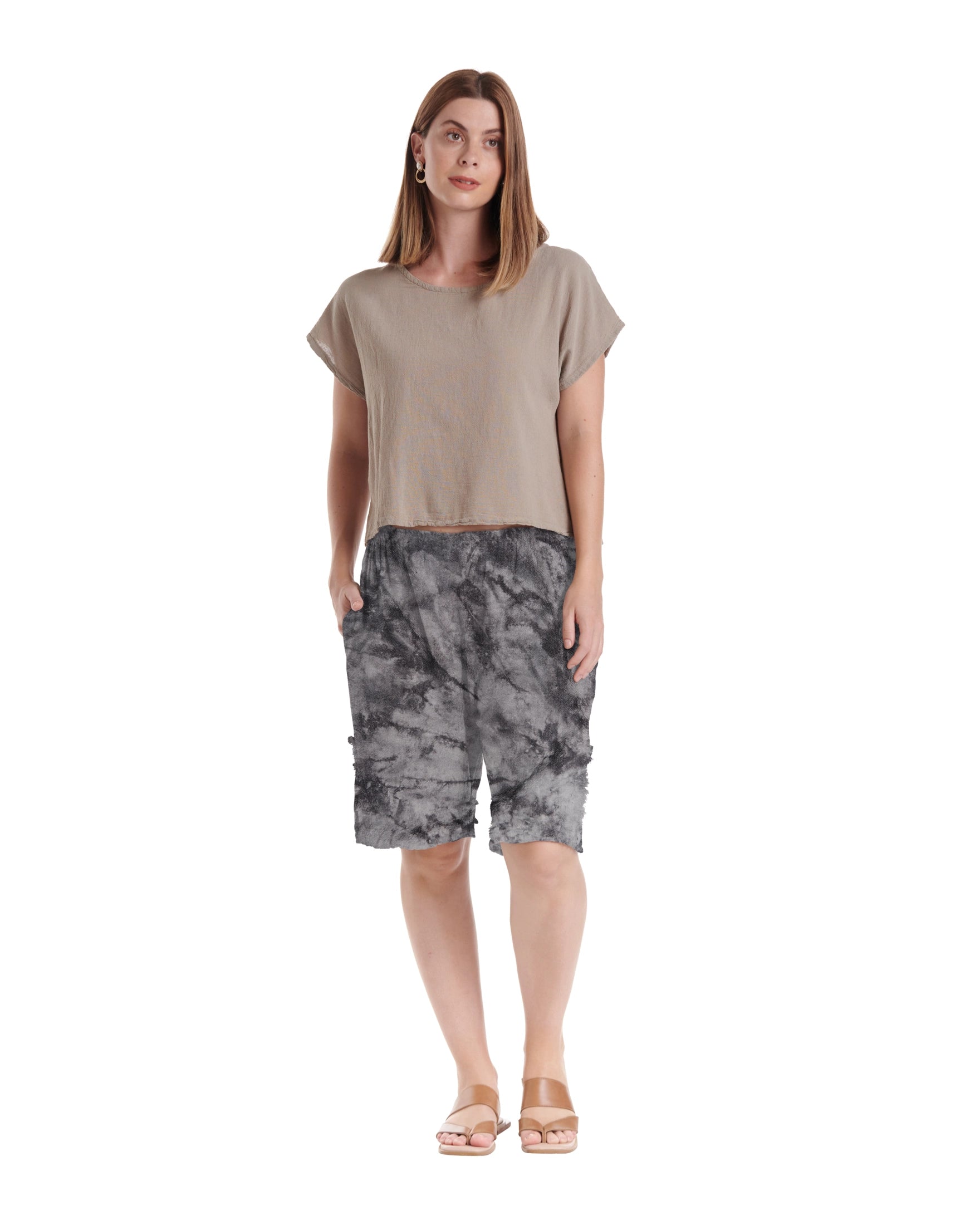 Bermuda Cotton Gauze Shorts-Oh My Gauze