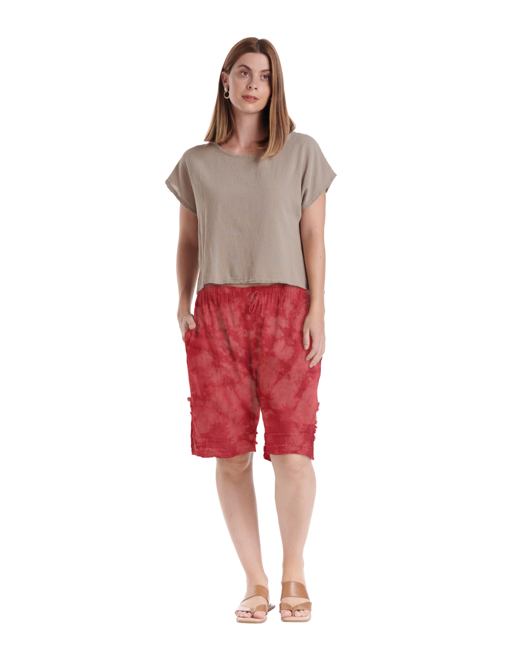 Bermuda Cotton Gauze Shorts-Oh My Gauze
