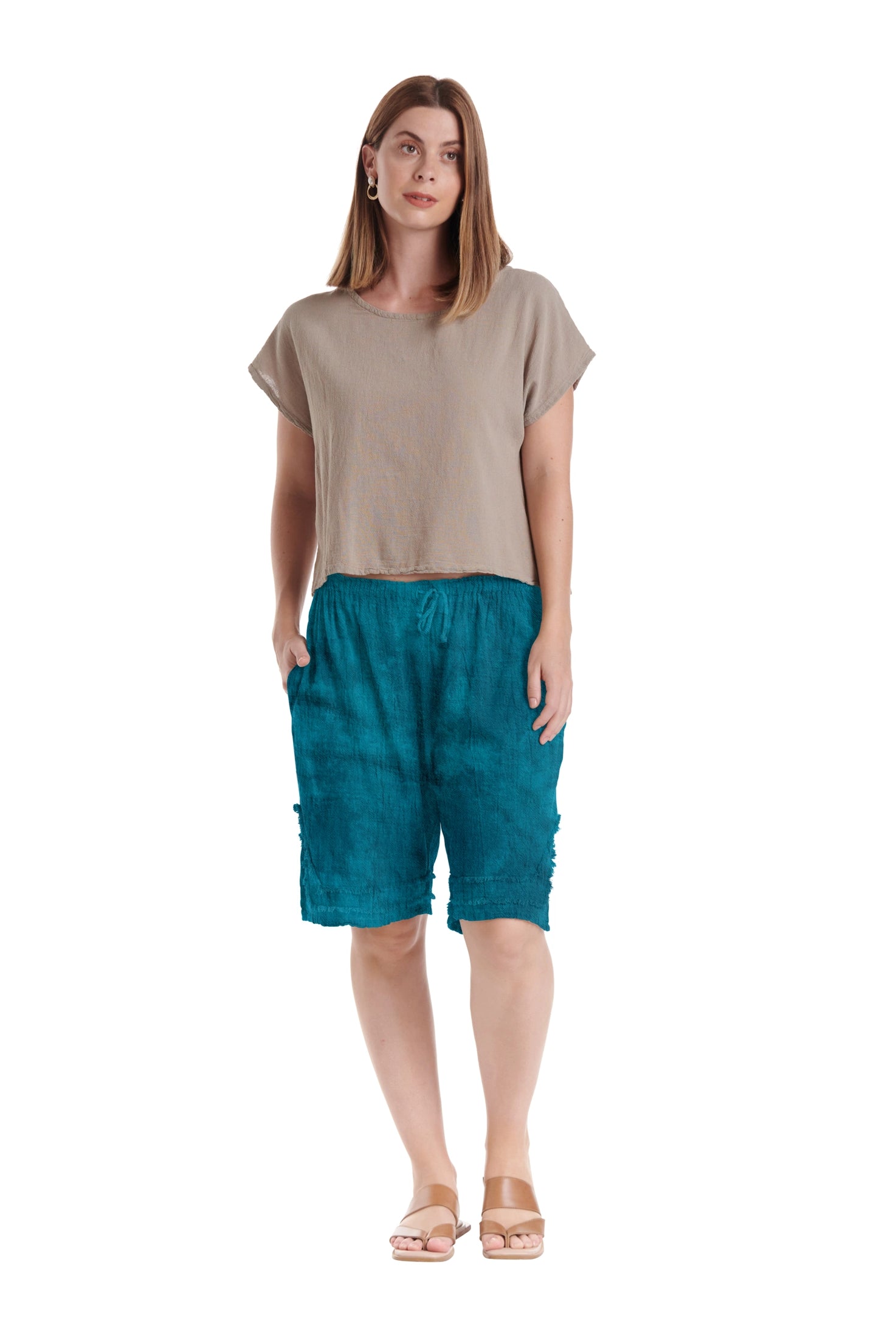 Bermuda Cotton Gauze Shorts – New Arrival-Oh My Gauze
