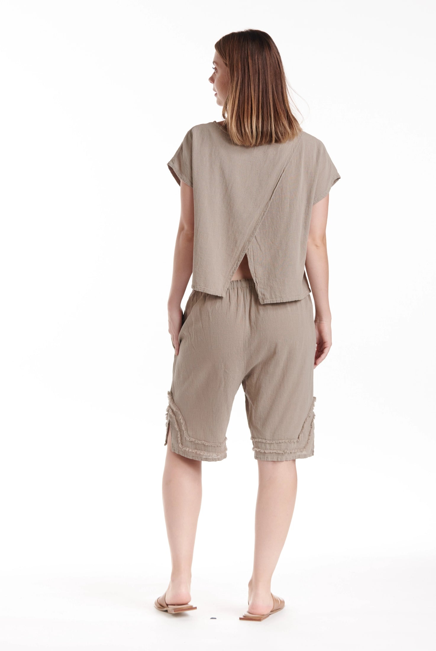 Bermuda Cotton Gauze Shorts – New Arrival-Oh My Gauze