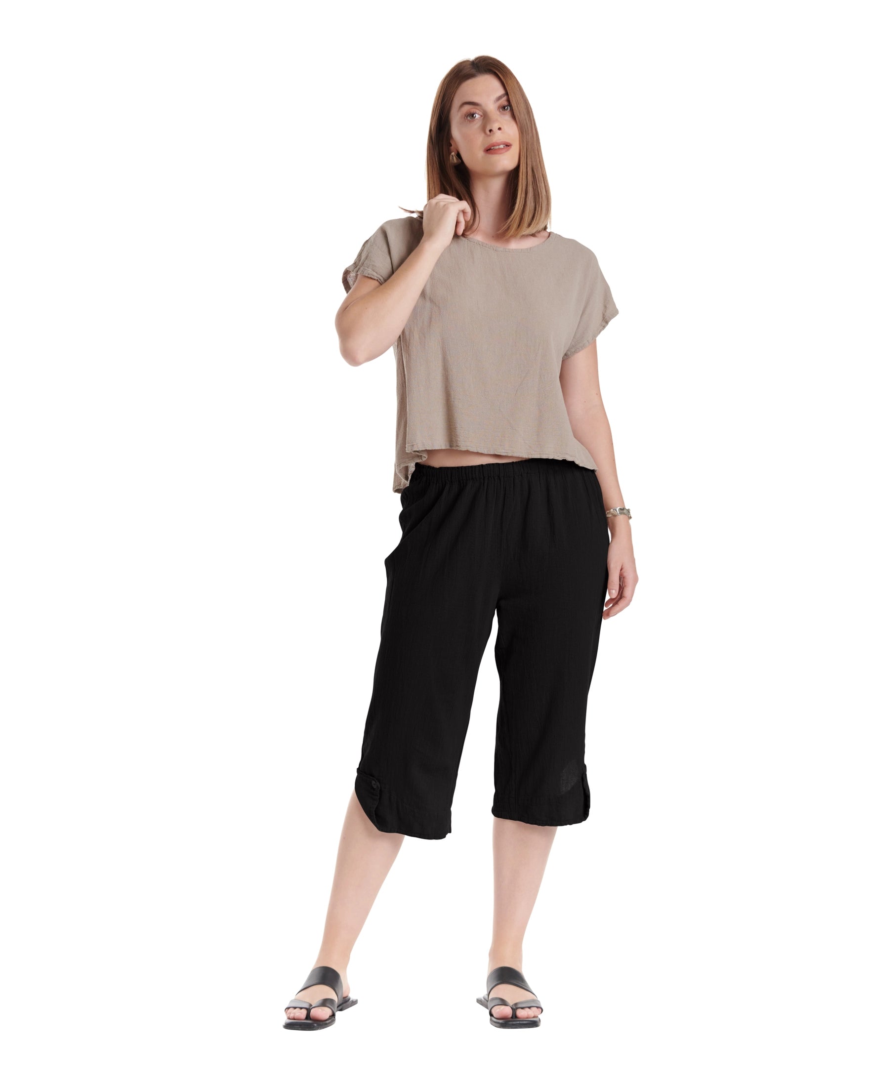 Beth Cotton Gauze Pants-Oh My Gauze