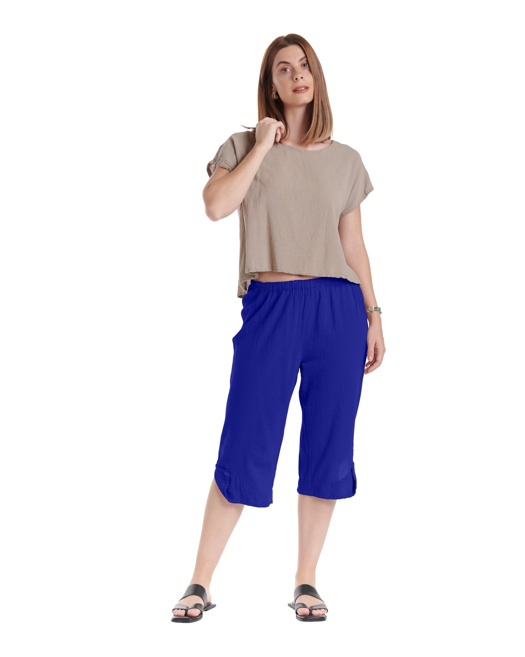 Beth Cotton Gauze Pants-Oh My Gauze