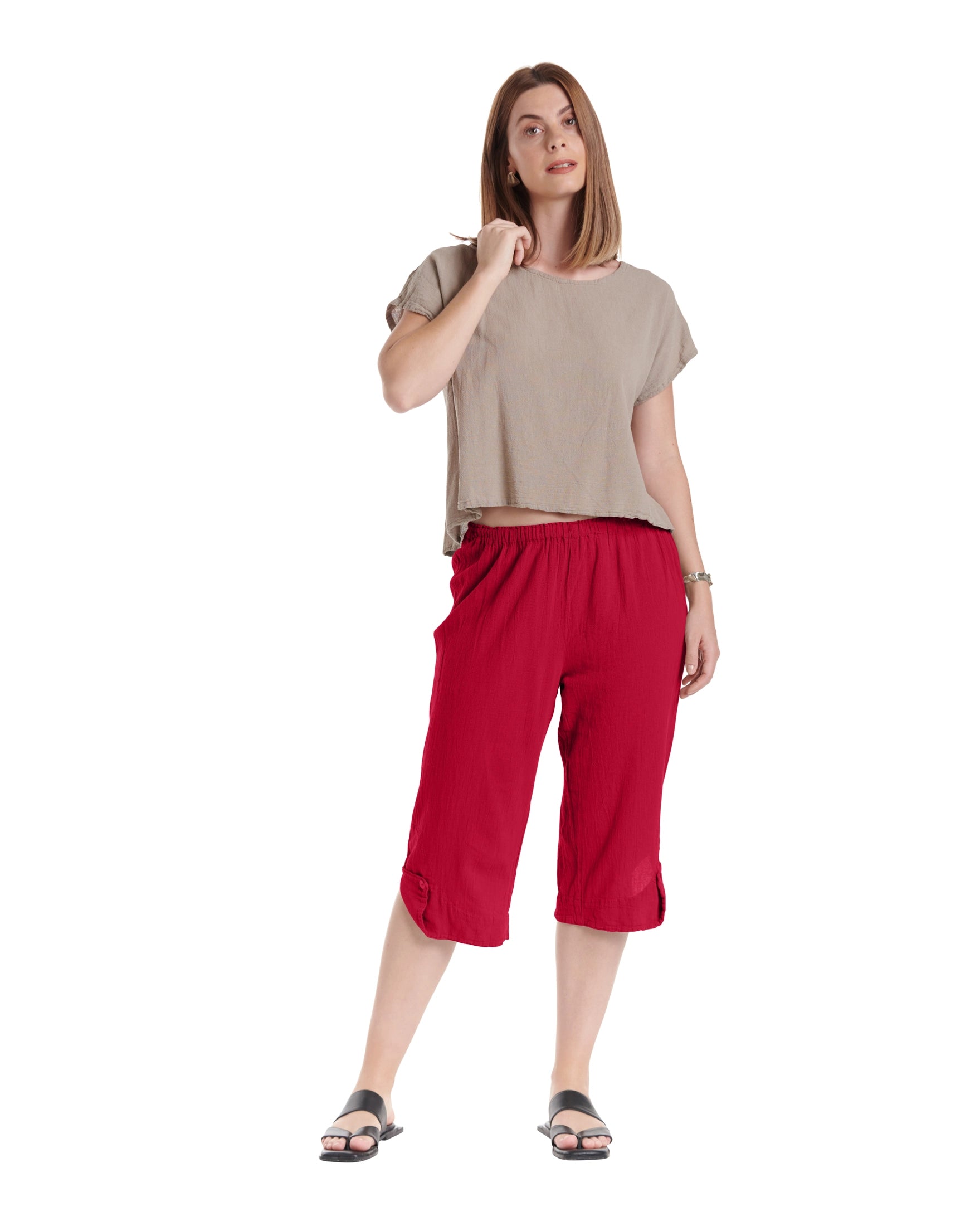 Beth Cotton Gauze Pants-Oh My Gauze