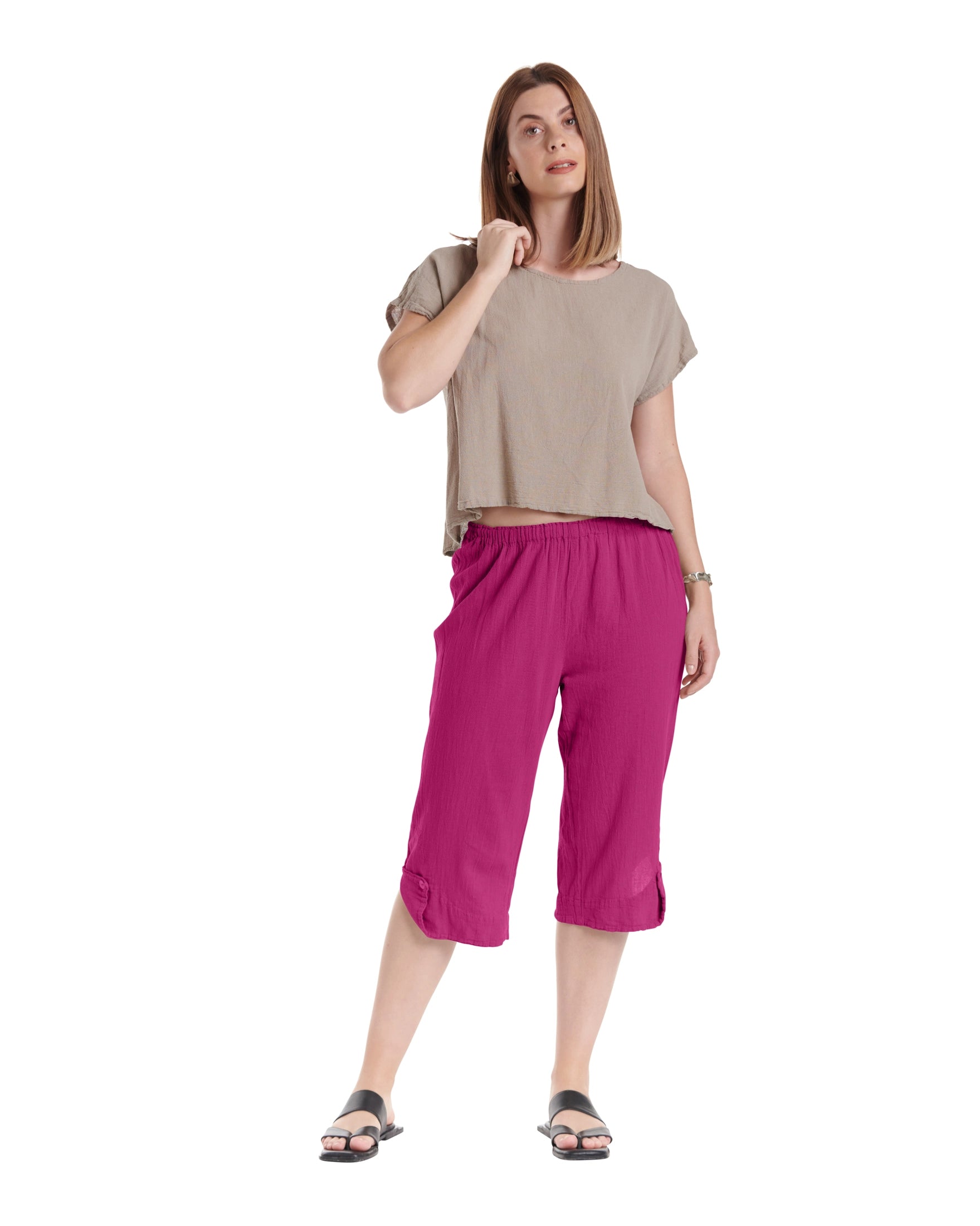 Beth Cotton Gauze Pants-Oh My Gauze