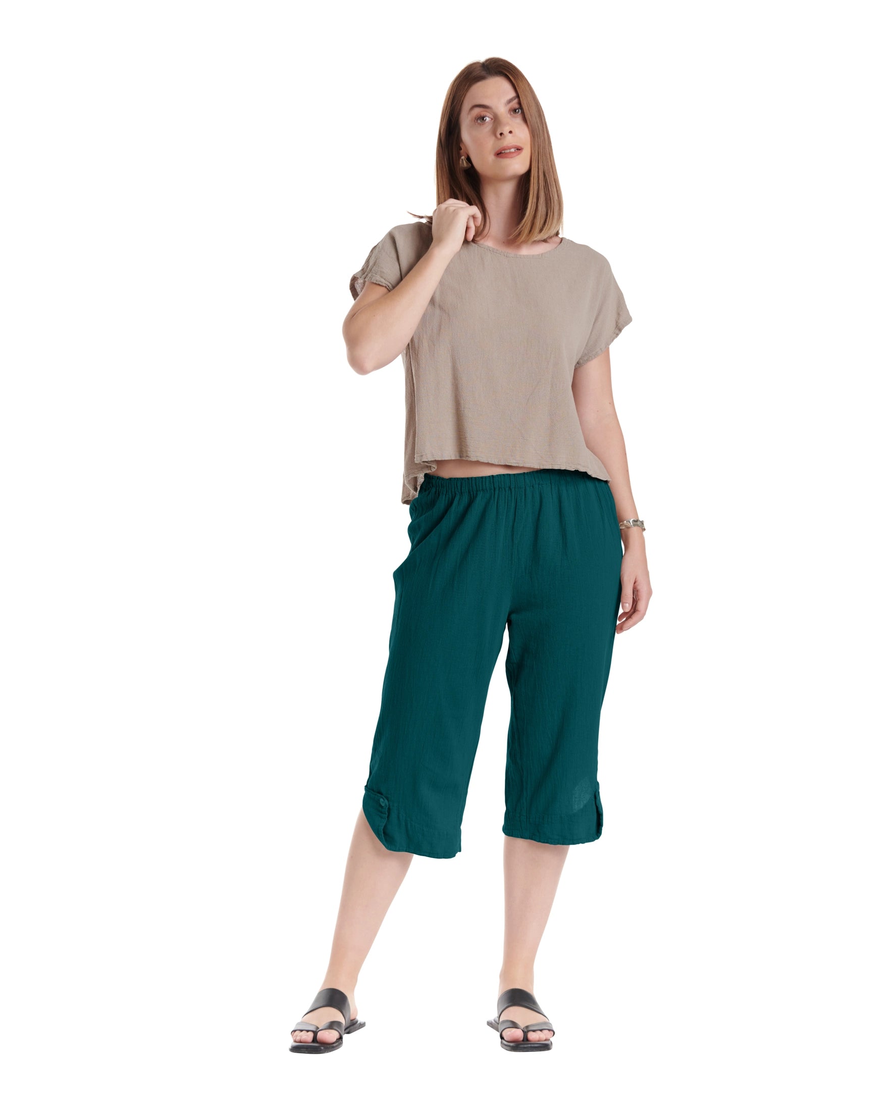 Beth Cotton Gauze Pants-Oh My Gauze