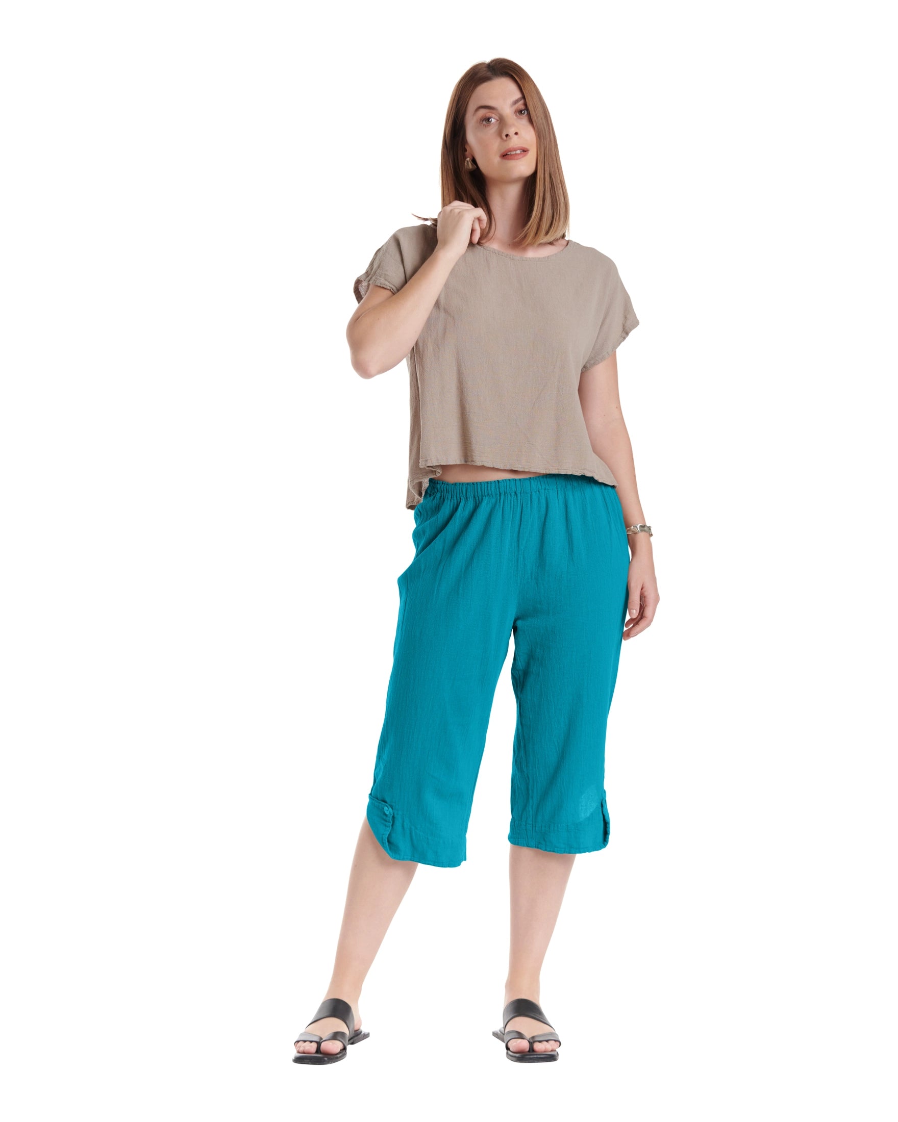 Beth Cotton Gauze Pants-Oh My Gauze