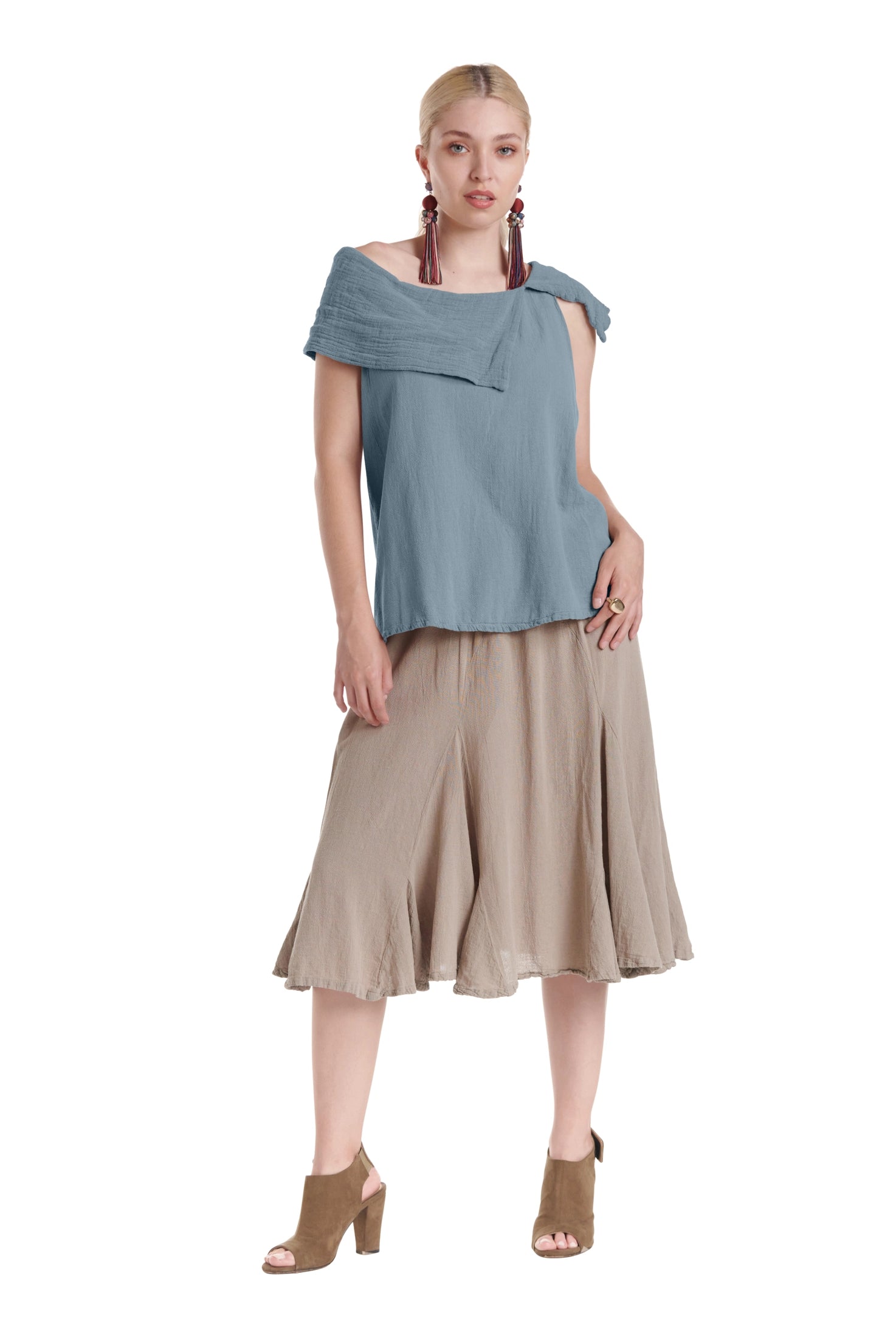 Bird Cotton Gauze Blouse-Oh My Gauze