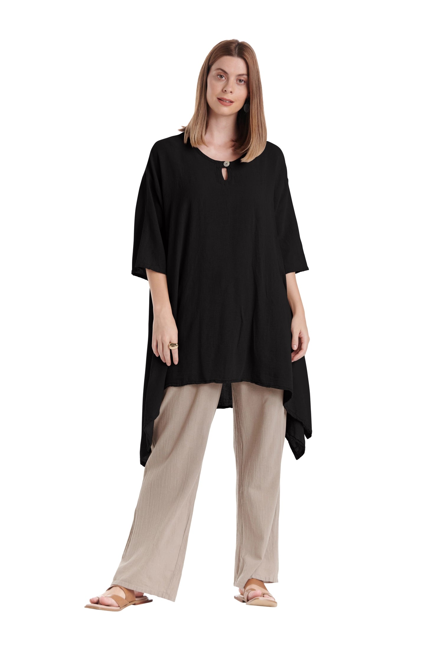 Bunny Cotton Gauze Blouse-Oh My Gauze