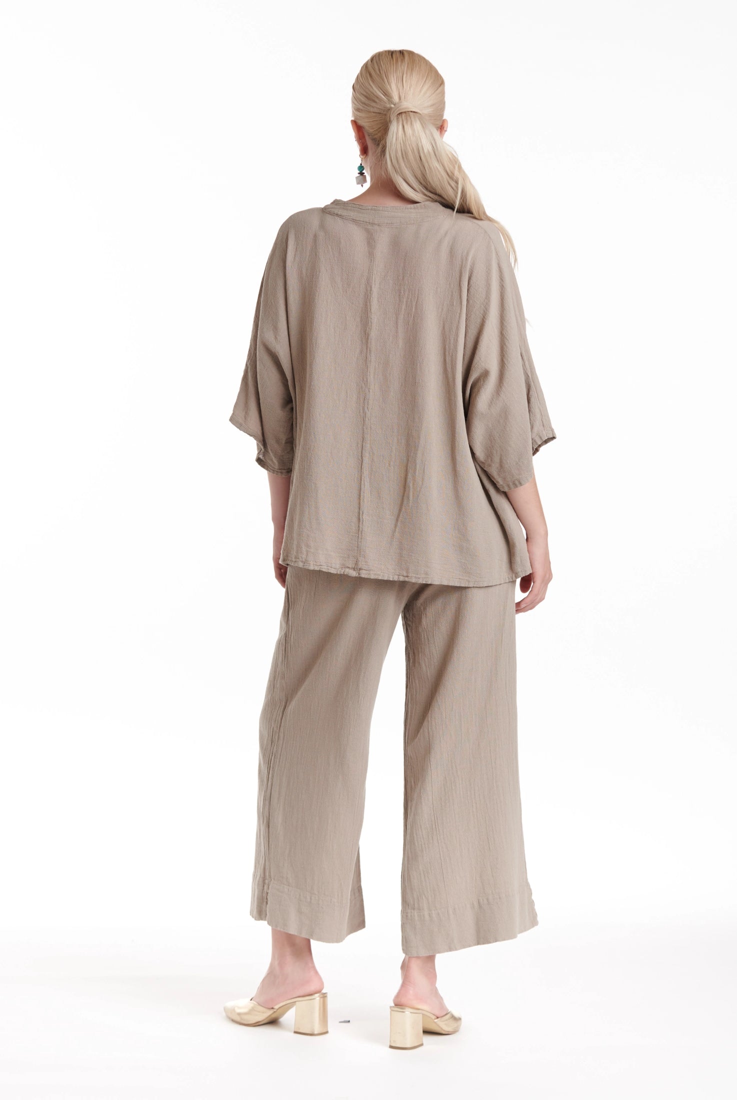 Button Cotton Gauze Blouse-Oh My Gauze