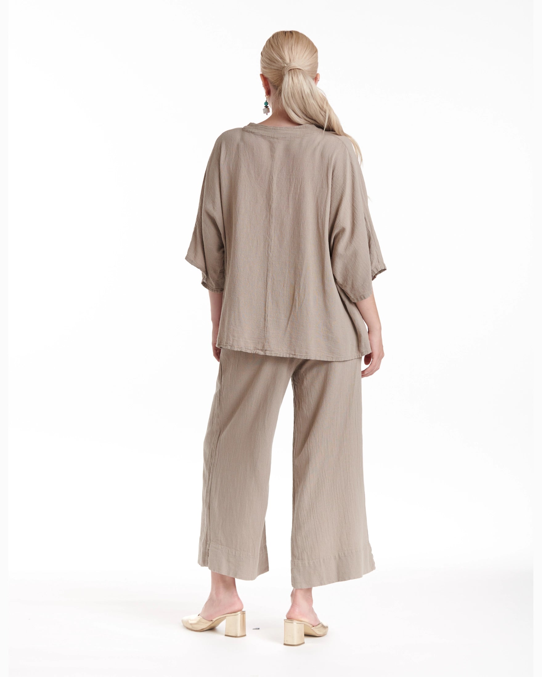 Button Cotton Gauze Blouse-Oh My Gauze